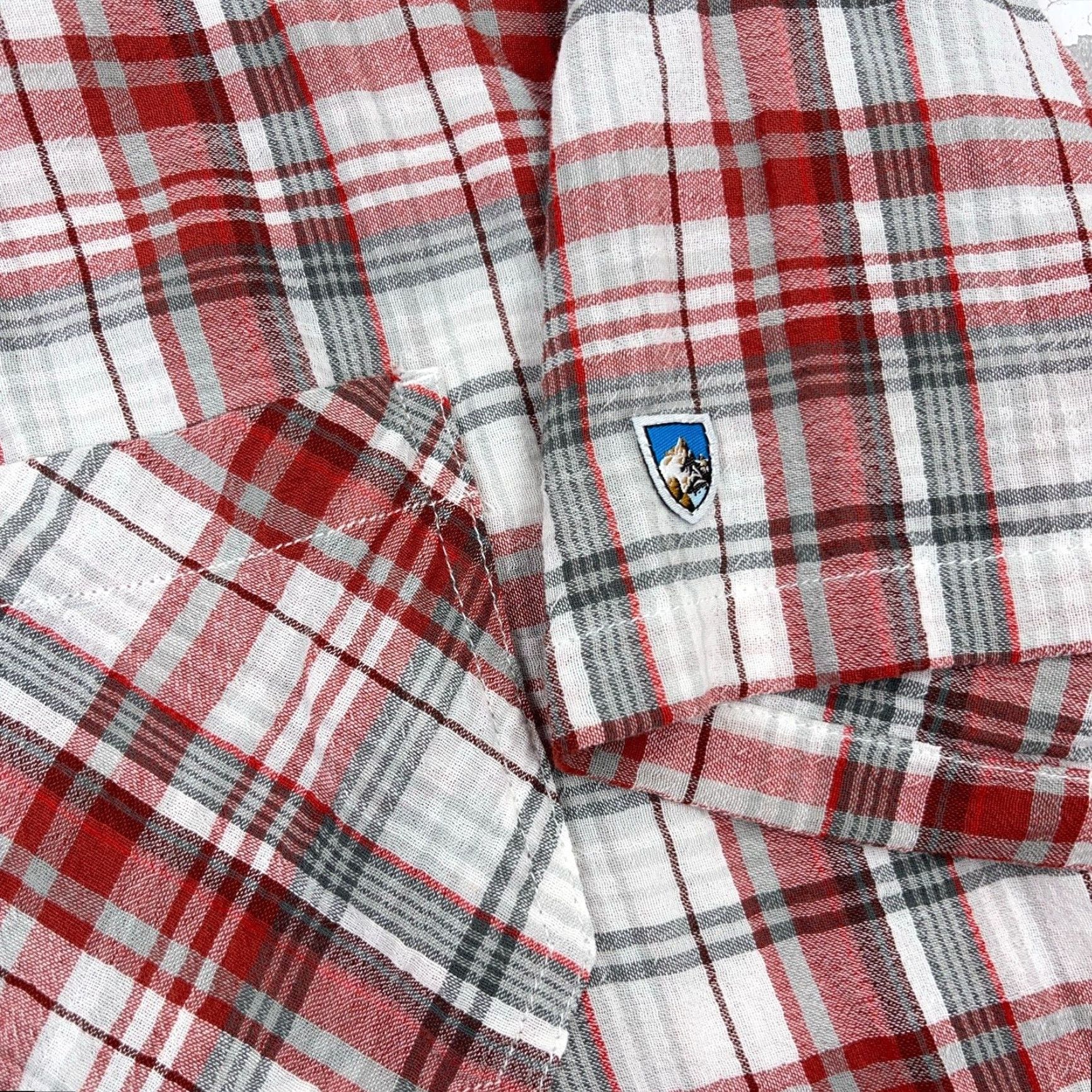 Vintage VINTAGE Kuhl Shirt Men XL Orange White Plaid Button Up Organic Cotton Camp Hiking Pocket Size US XL / EU 56 / 4 - 7 Thumbnail
