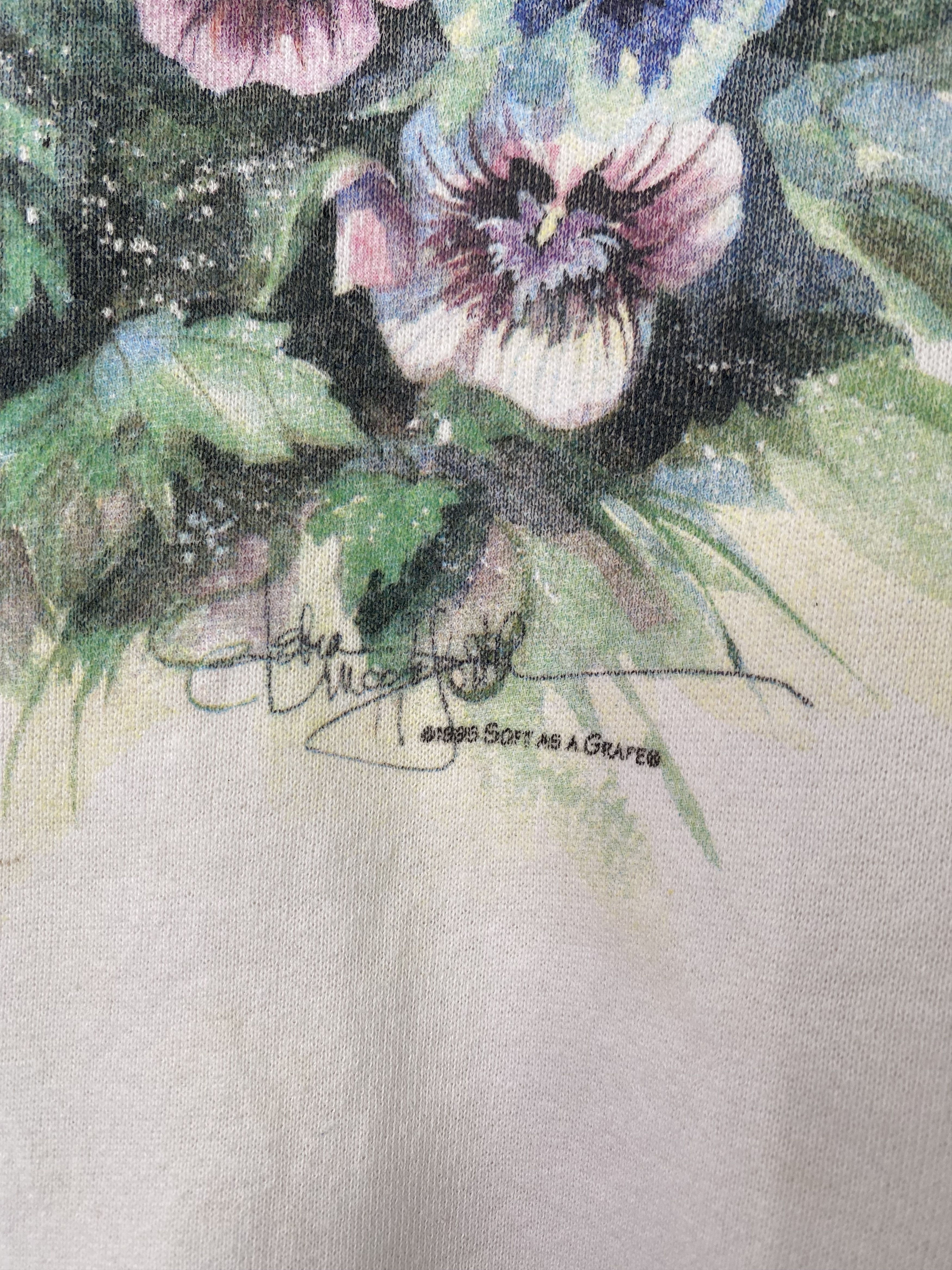 Lee × Vintage Vintage 90's Lee Sweatshirt Flower Art Printed XL Size Size US XL / EU 56 / 4 - 5 Thumbnail