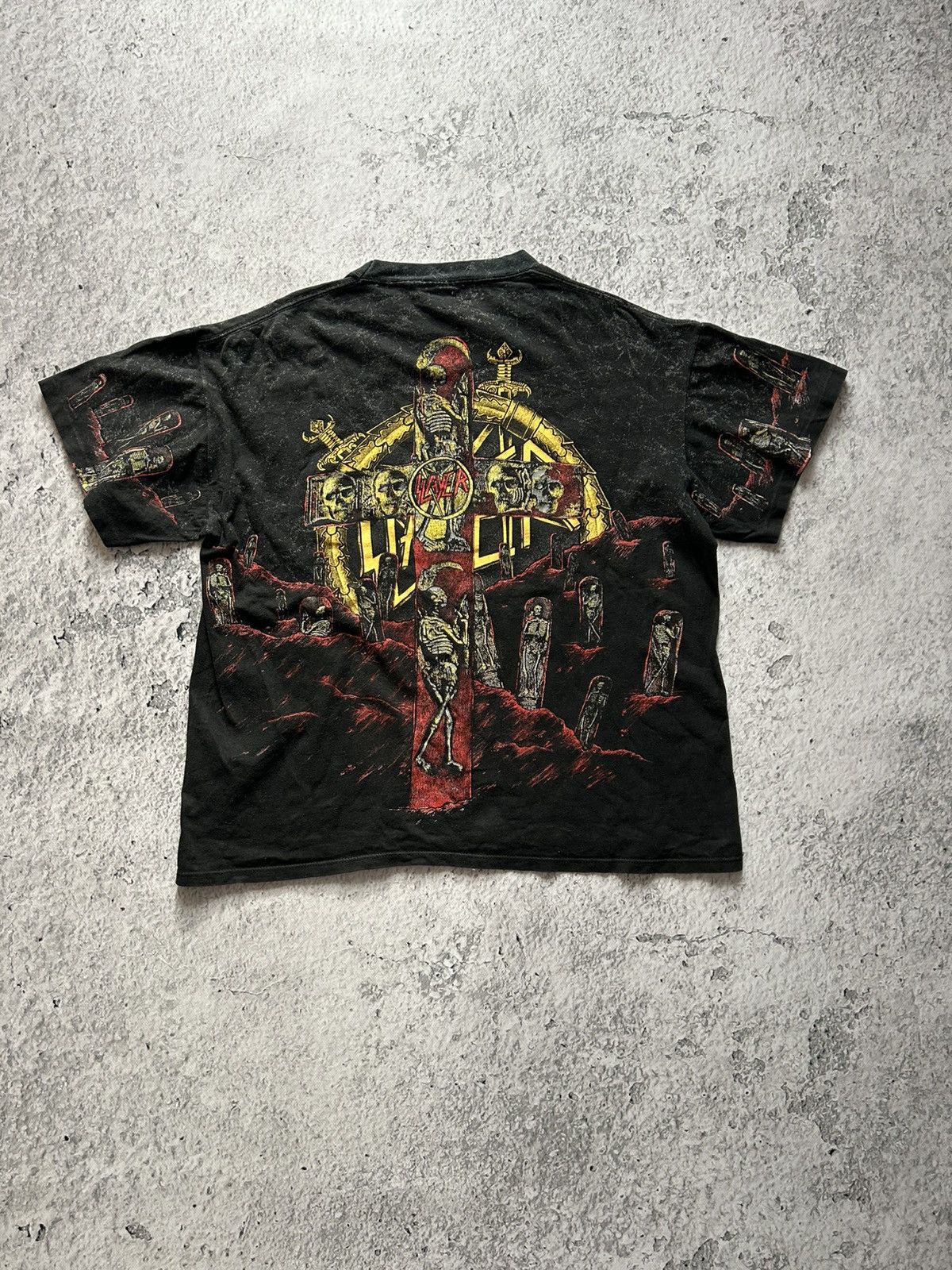Band Tees Vintage 1991 Slayer Seasons in the Abyss All Over Print tee Size US L / EU 52-54 / 3 - 2 Thumbnail