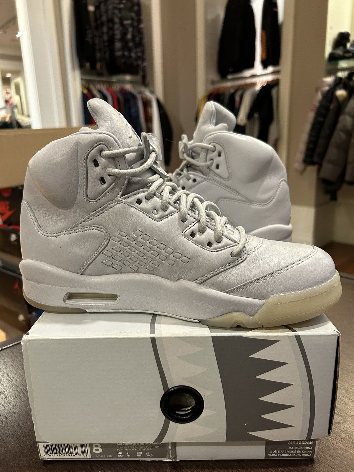 Jordan Brand Jordan 5 Retro Pure Platinum Size US 8 / EU 41 - 4 Thumbnail