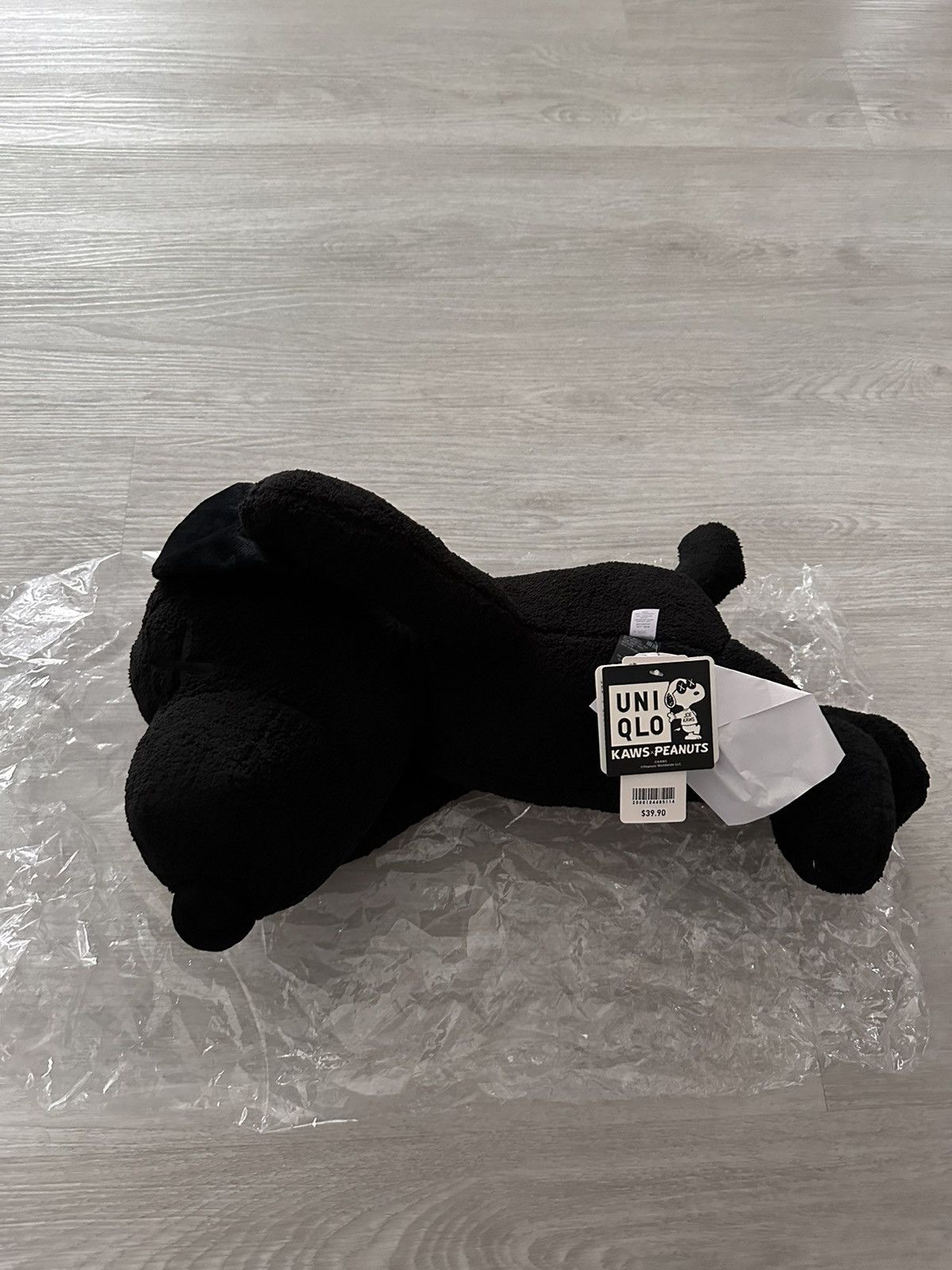 image of Kaws X Peanuts Snoopy Plush in Black, Men's