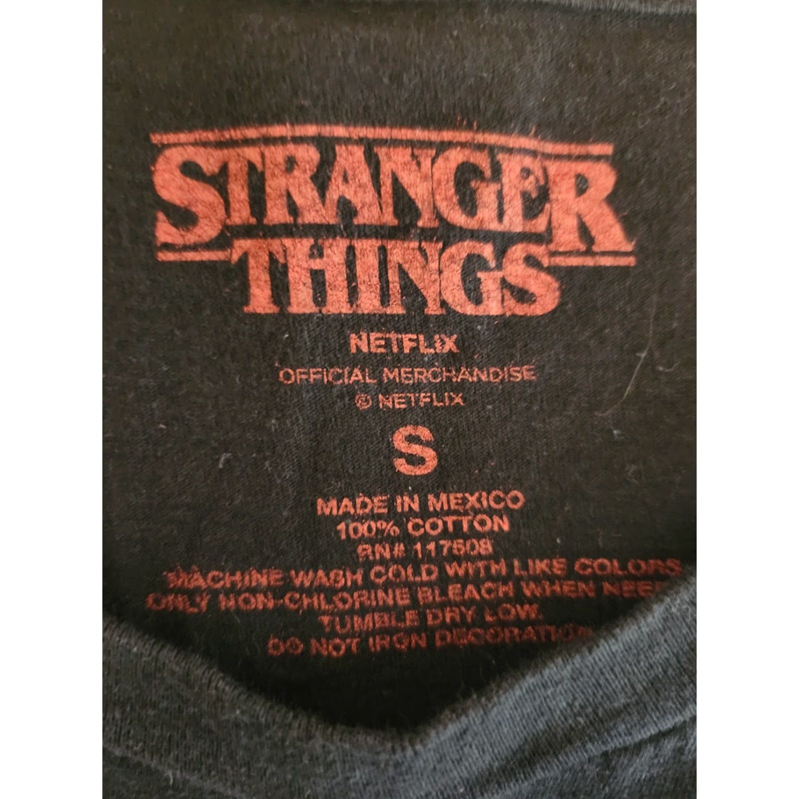 Vintage Stranger Things Shirt Netflix Men's S Black Graphic Tee Crew Neck Short Sleeve Size US S / EU 44-46 / 1 - 2 Thumbnail
