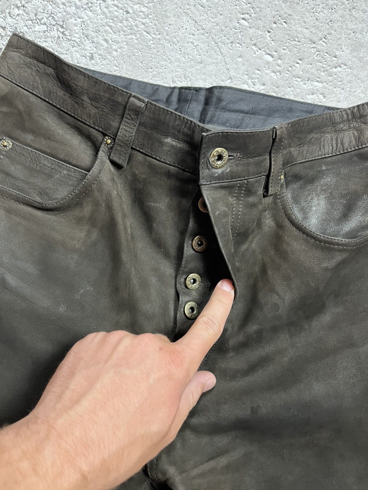 Other Stockerpoint Distressed Leather Pants Brown Size 31 Size US 31 - 6 Thumbnail