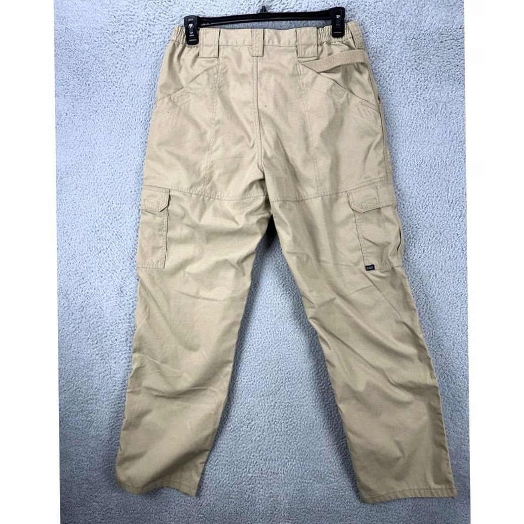 Vintage 5.11 Tactical Pants Men 34X34 Tan Ripstop Cargo Flat Front Work Pockets Beig e Casual Mens Pants Regular Inseam 34 Size US 34 / EU 50 - 2 Thumbnail