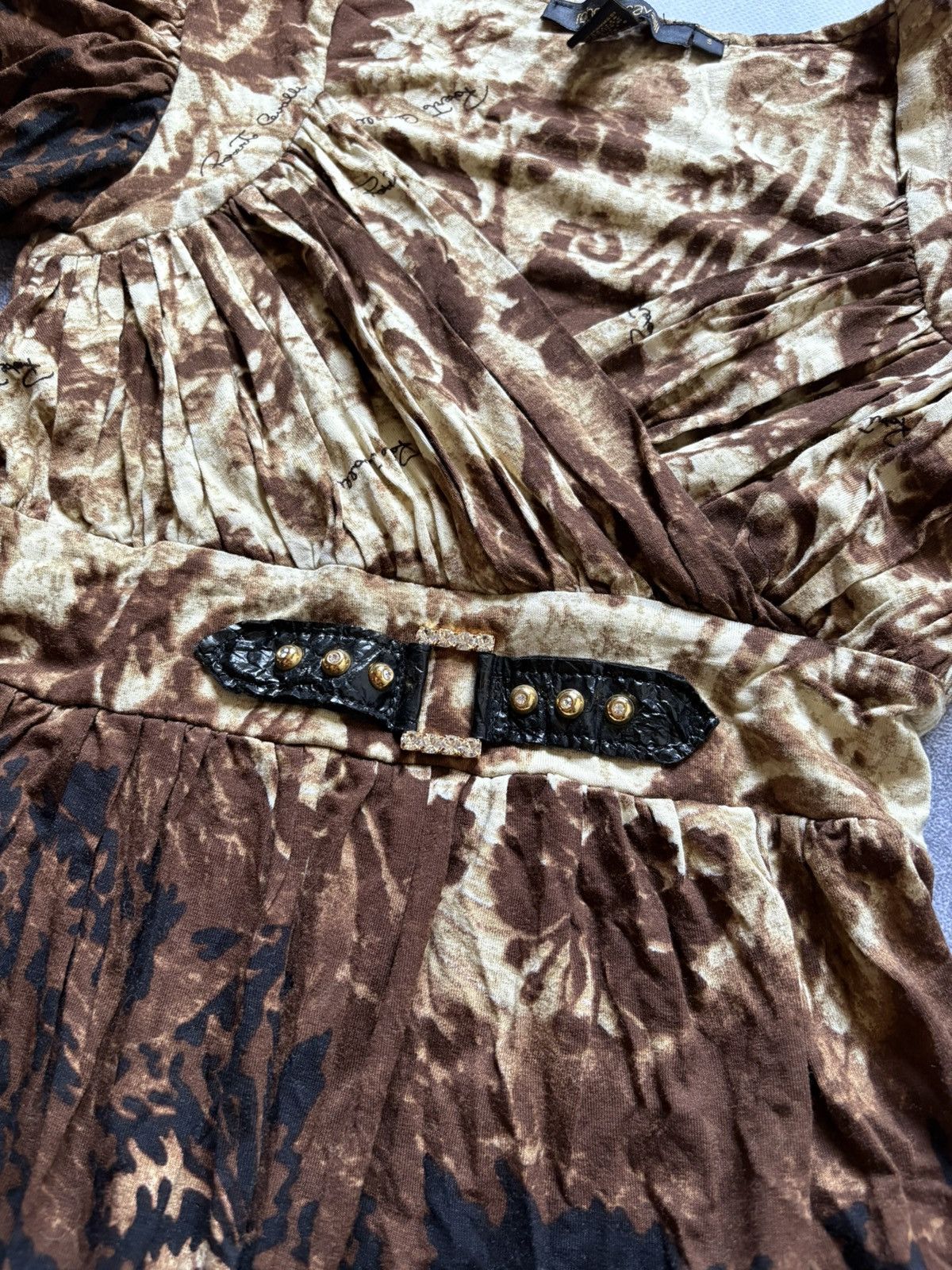 Roberto Cavalli Vintage 00s Roberto Cavalli Luxury Printed Viscose Blouse Size S / US 4 / IT 40 - 8 Thumbnail