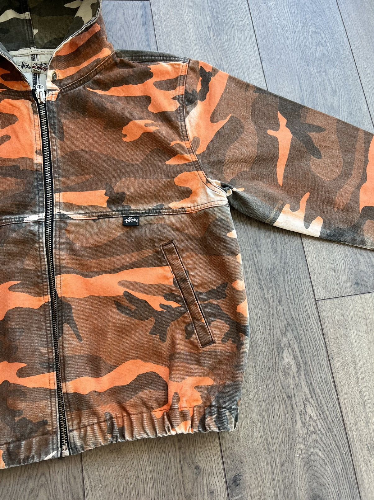 Stussy Stussy Spray Dye Work Jacket Orange Camo Size US M / EU 48-50 / 2 - 6 Thumbnail