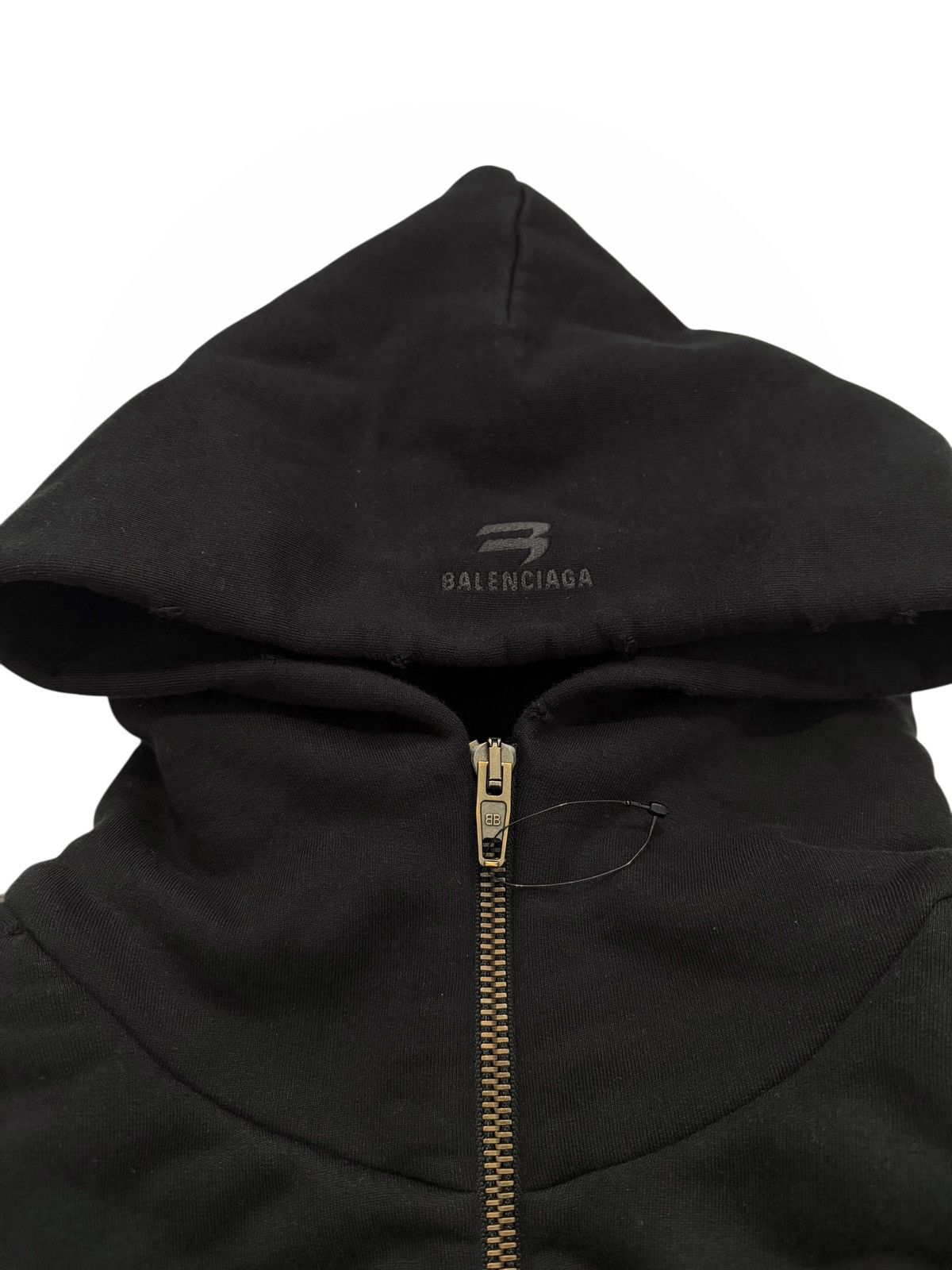 Balenciaga Heavy Cotton Fleece Hooded Bomber Jacket Zip Size US XXL / EU 58 / 5 - 4 Thumbnail