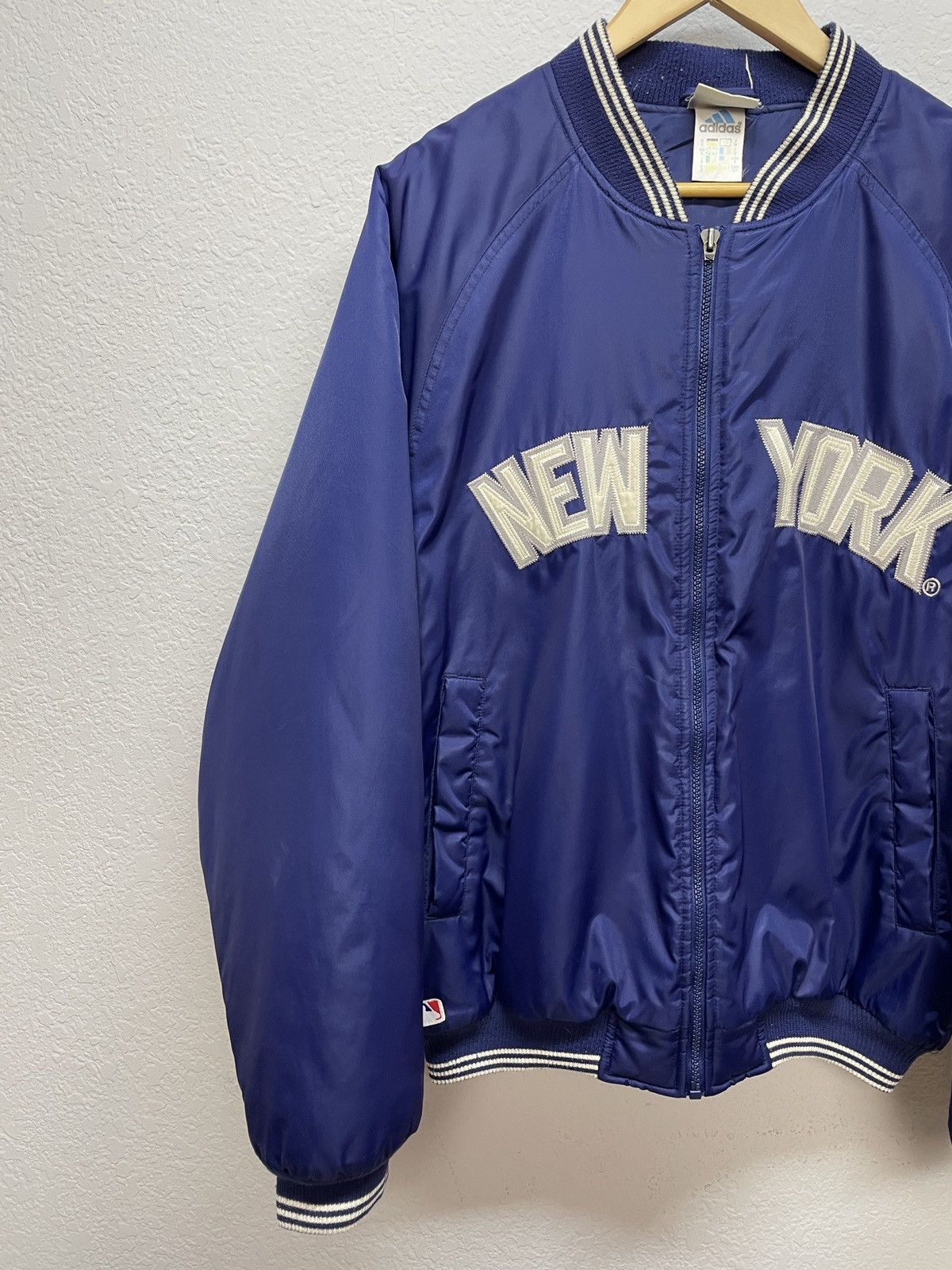 New York Yankees × Nike × Vintage Vintage y2k Adidas New York Yankees Varsity Bobners Jacket Size US M / EU 48-50 / 2 - 5 Thumbnail