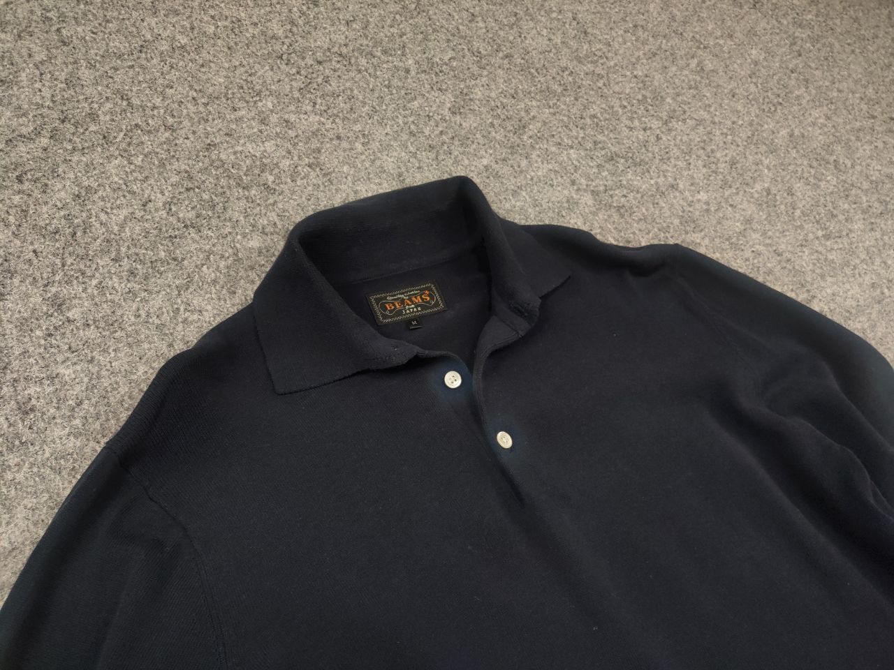 Beams Plus Beam Plus Japan 12g Wool Polo Button Long sleeve Sweater Size US M / EU 48-50 / 2 - 4 Thumbnail