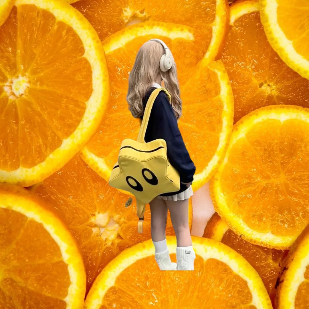 Other Kawaii Star Design Backpack, Zipper Trendy Storage Bag [D] Size ONE SIZE - 2 Thumbnail