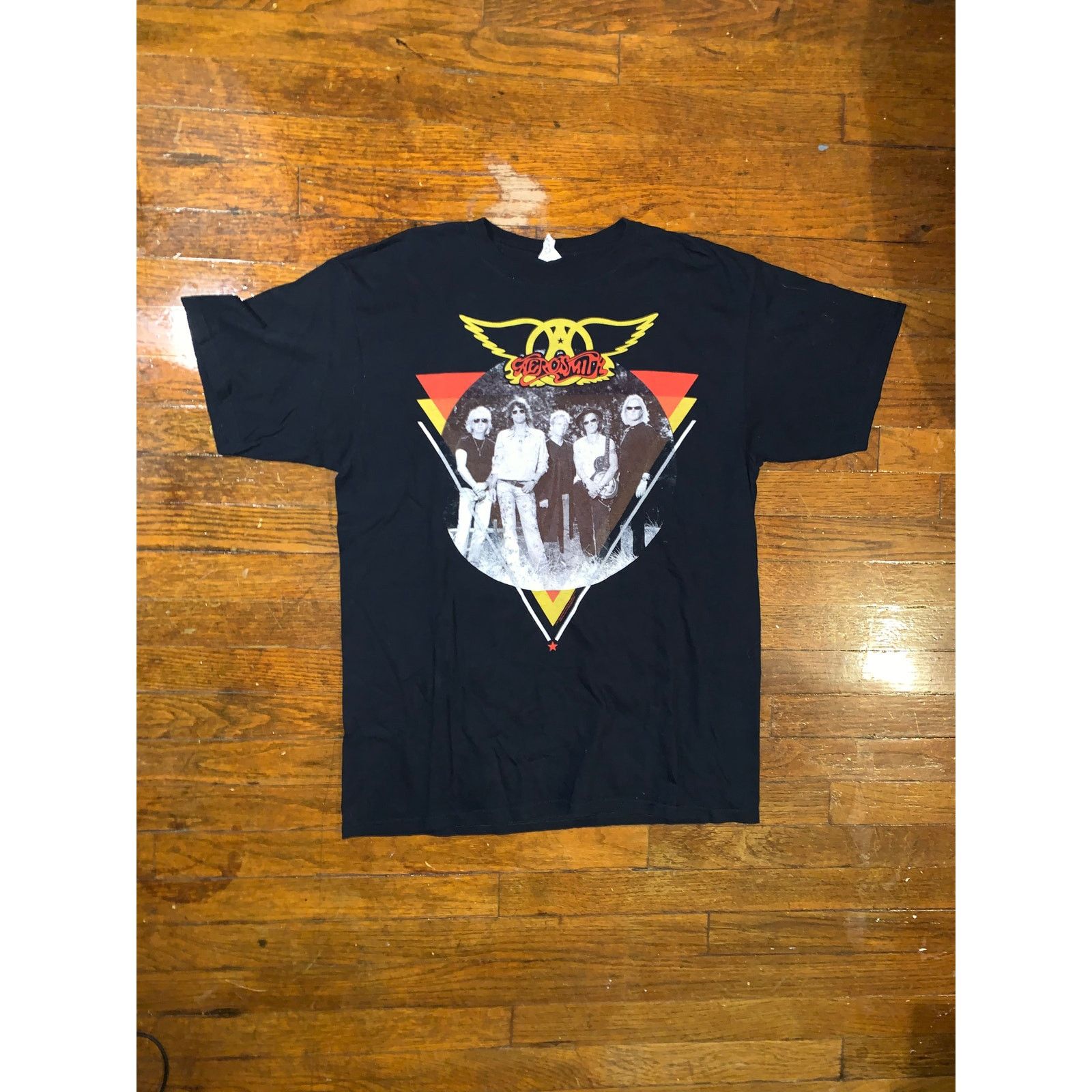 Band Tees Aerosmith Band T Shirt Large Anvil Tag Black Rock Tee Size US L / EU 52-54 / 3 - 2 Thumbnail