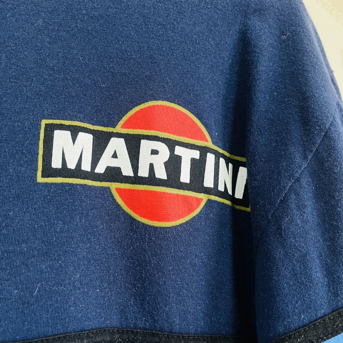 Ford × Pirelli × Vintage Vintage Ford Martini Racing Blue White TShirt Size US M / EU 48-50 / 2 - 9 Thumbnail