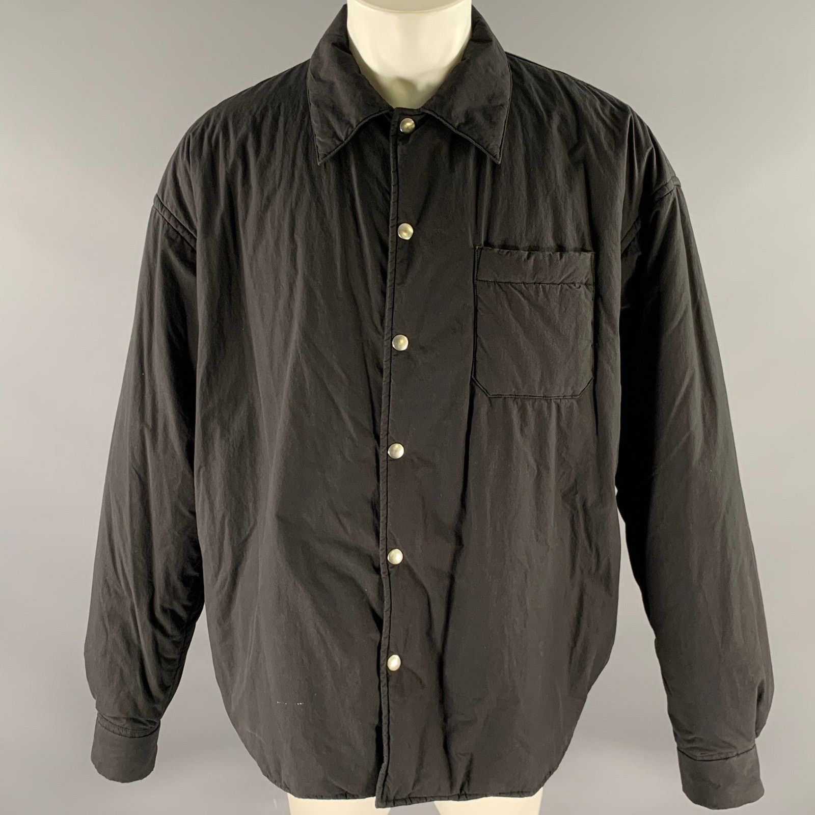 John Elliott JOHN ELLIOTT Black Cotton Shirt Jacket (Size M) Size US M / EU 48-50 / 2 - 1 Thumbnail
