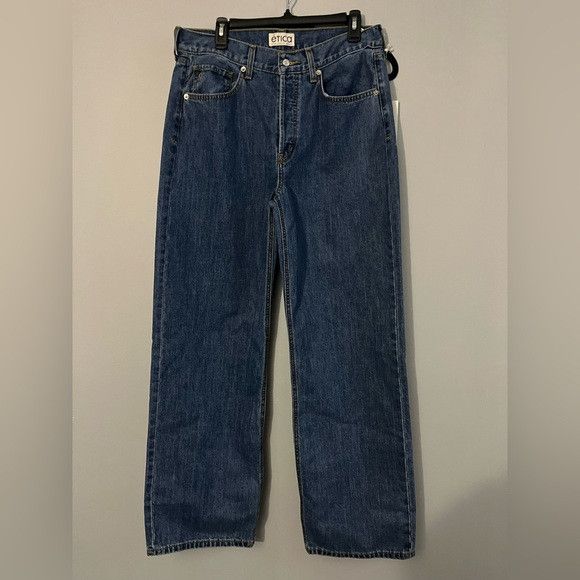 ETICA ETICA Stanton Relaxed Wide Leg Denim Jeans Size 29 x 29 NWT Size 29" - 3 Thumbnail