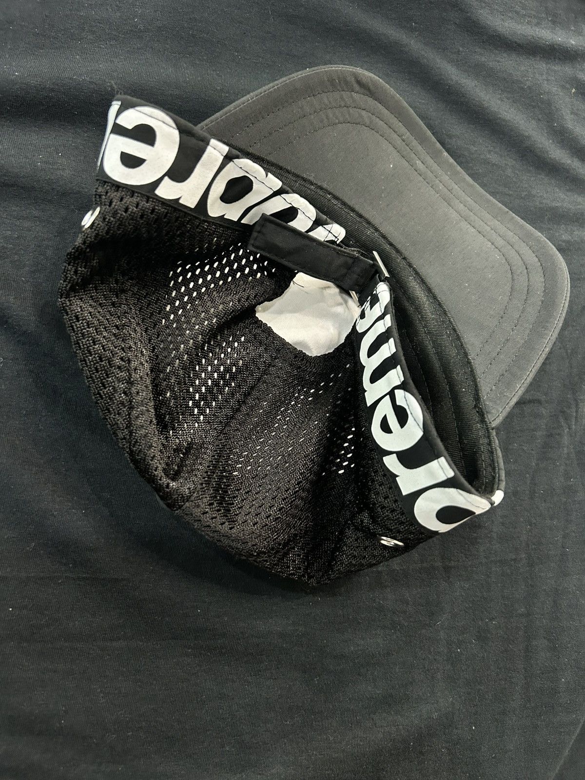 Supreme Supreme Side Logo 5-Panel Black Cap / Hat (SS22) Size ONE SIZE - 8 Thumbnail