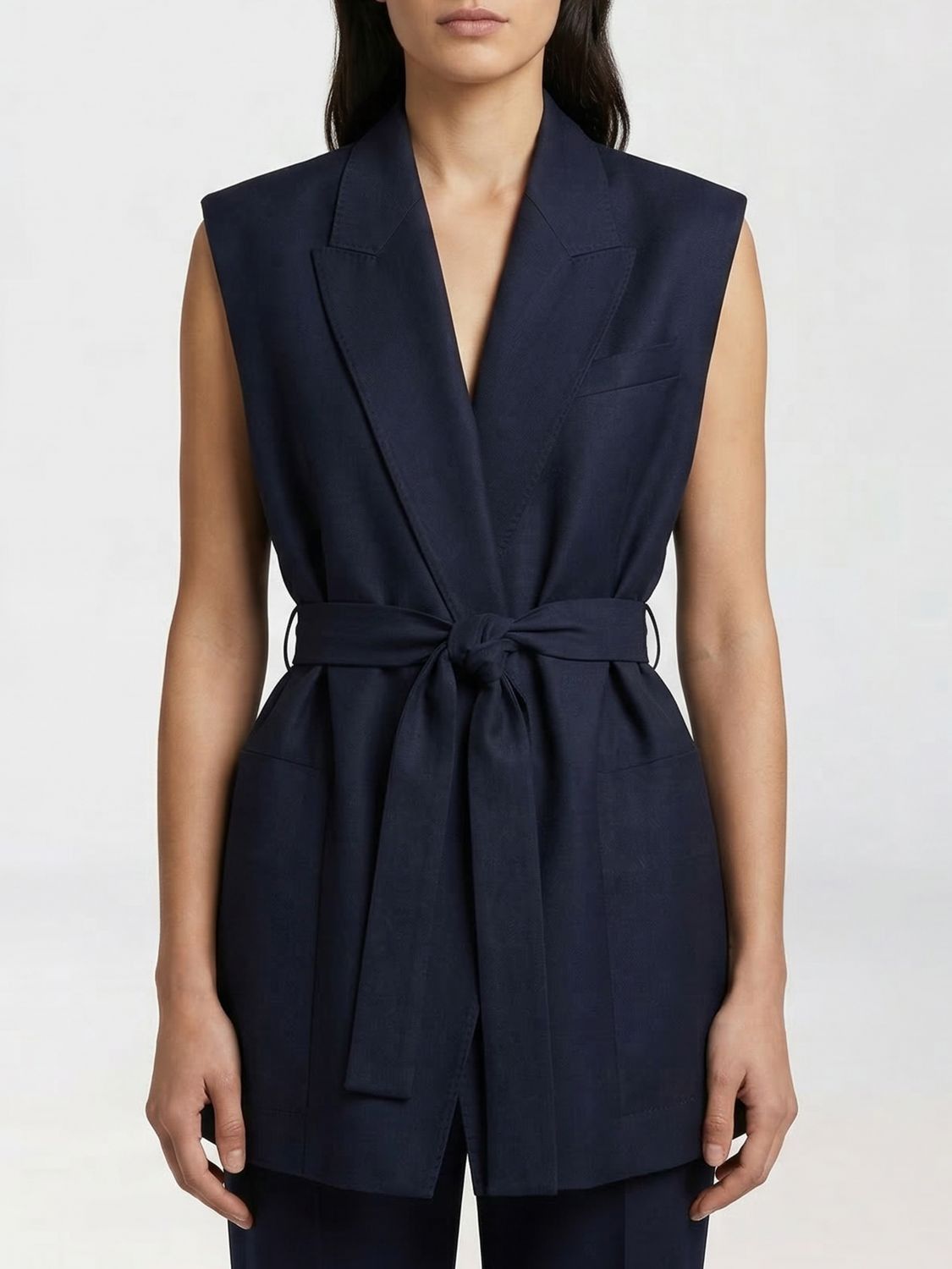 Brunello Cucinelli Brunello Cucinelli Waistcoat Woman Blue Size M / US 6-8 / IT 42-44 - 1 Thumbnail
