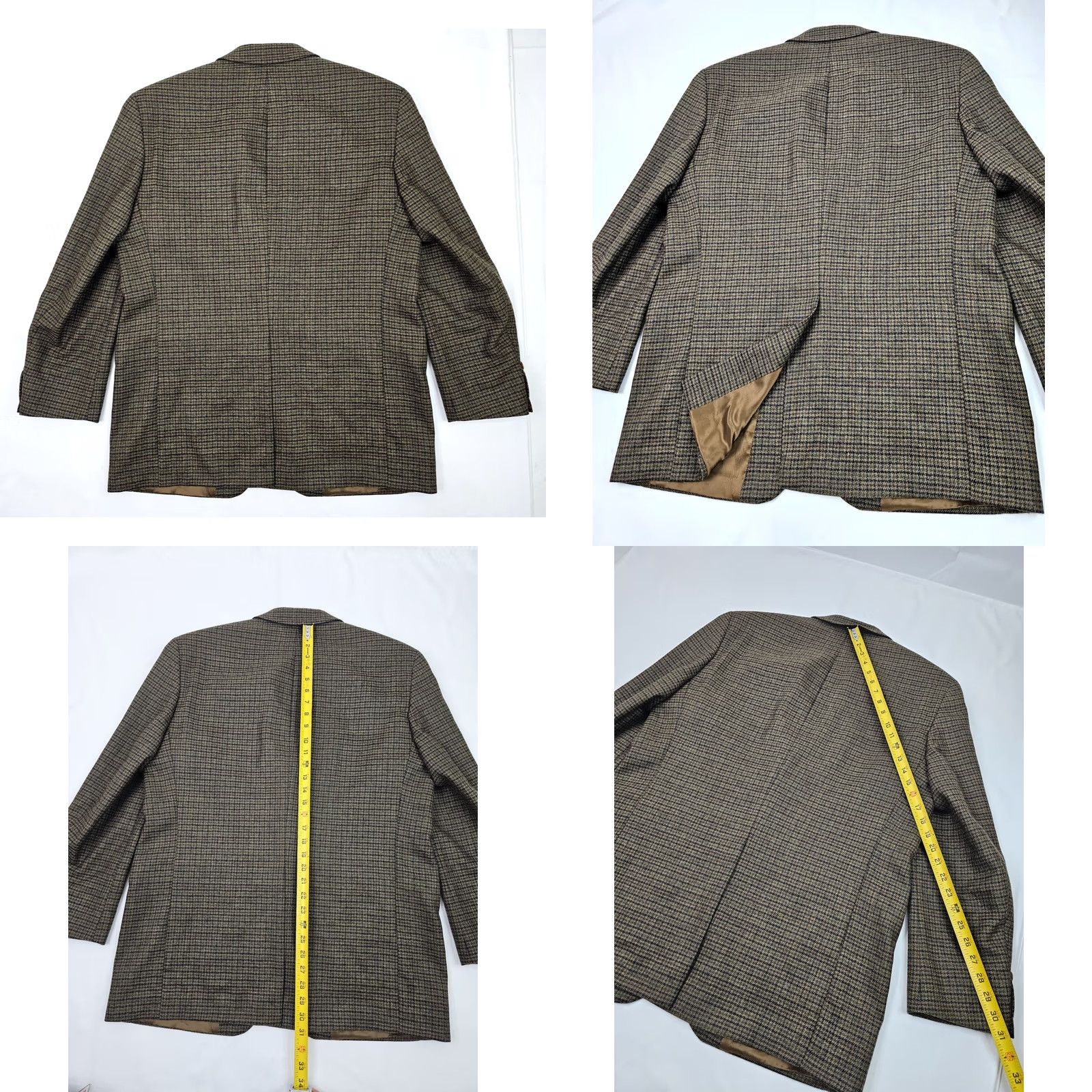 Ralph Lauren Vtg Chaps Ralph Lauren Wool Houndstooth Check Blazer Coat Men 42R Made Canada Size 42R - 9 Thumbnail