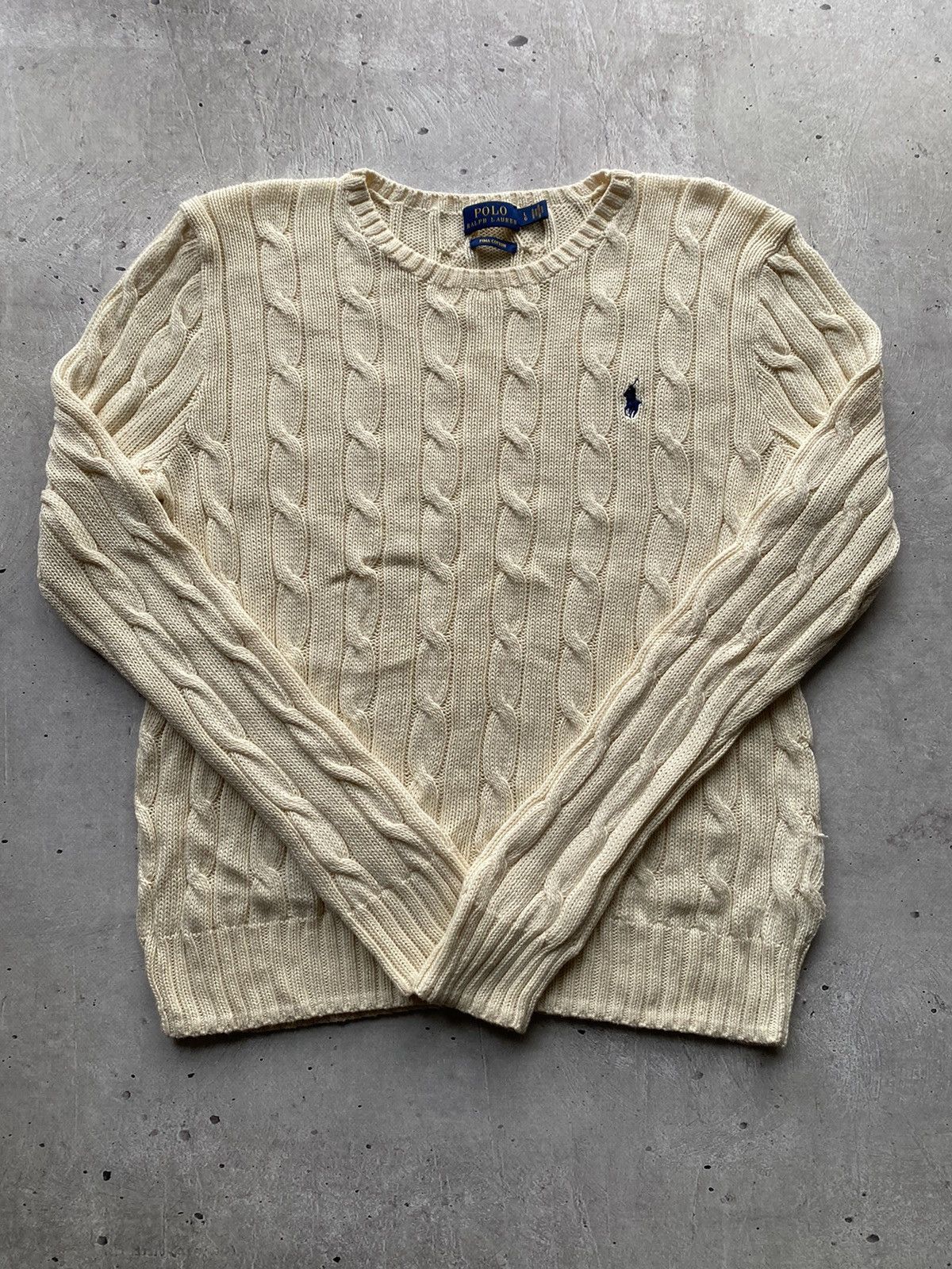 Polo Ralph Lauren Vintage Y2K Polo Ralph Lauren White Women's Sweater Rare Size L / US 10 / IT 46 - 2 Thumbnail
