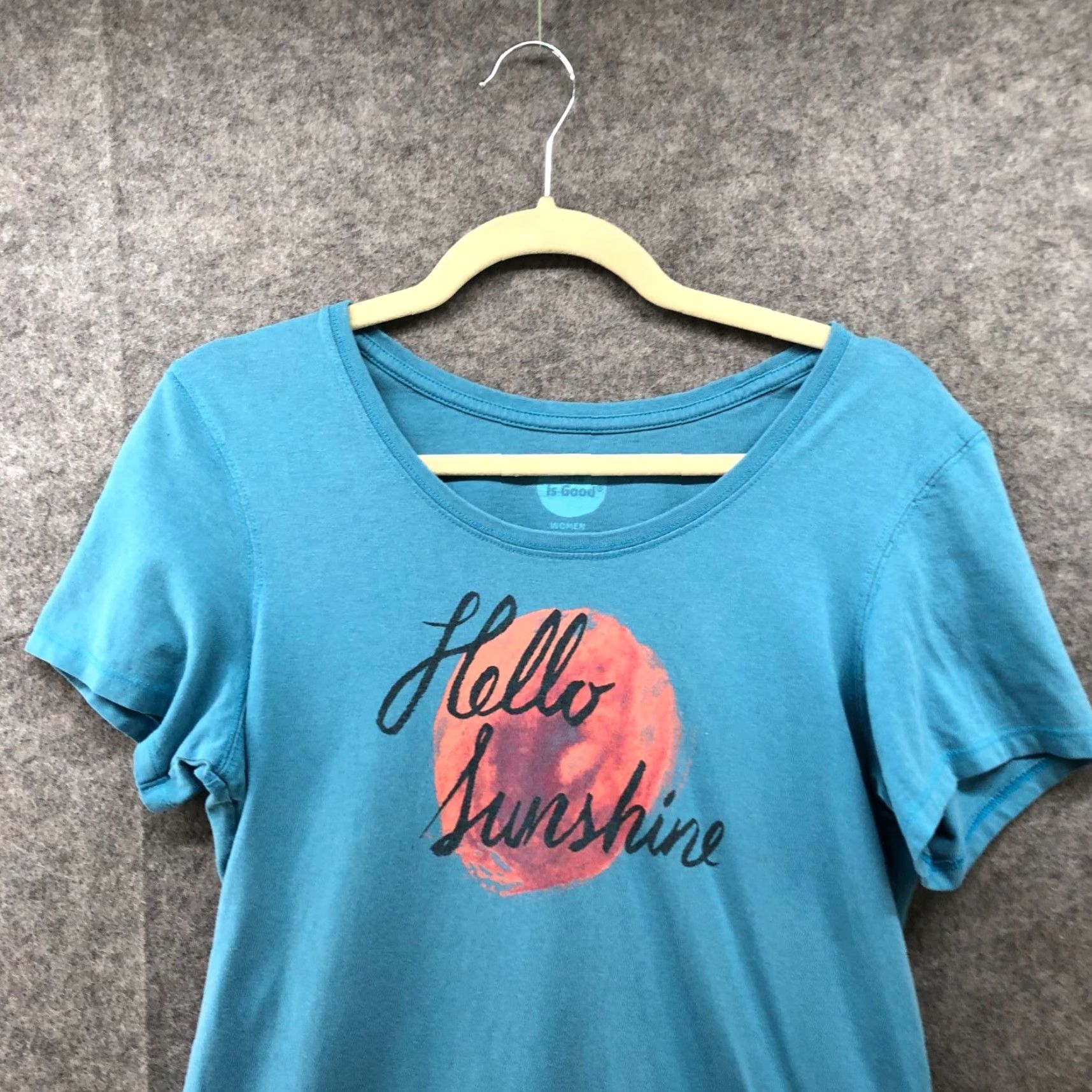Life is Good Life Is Good Classic Fit T Shirt Womens M Blue Short Sleeve Hello Sunshine Size M / US 6-8 / IT 42-44 - 3 Thumbnail