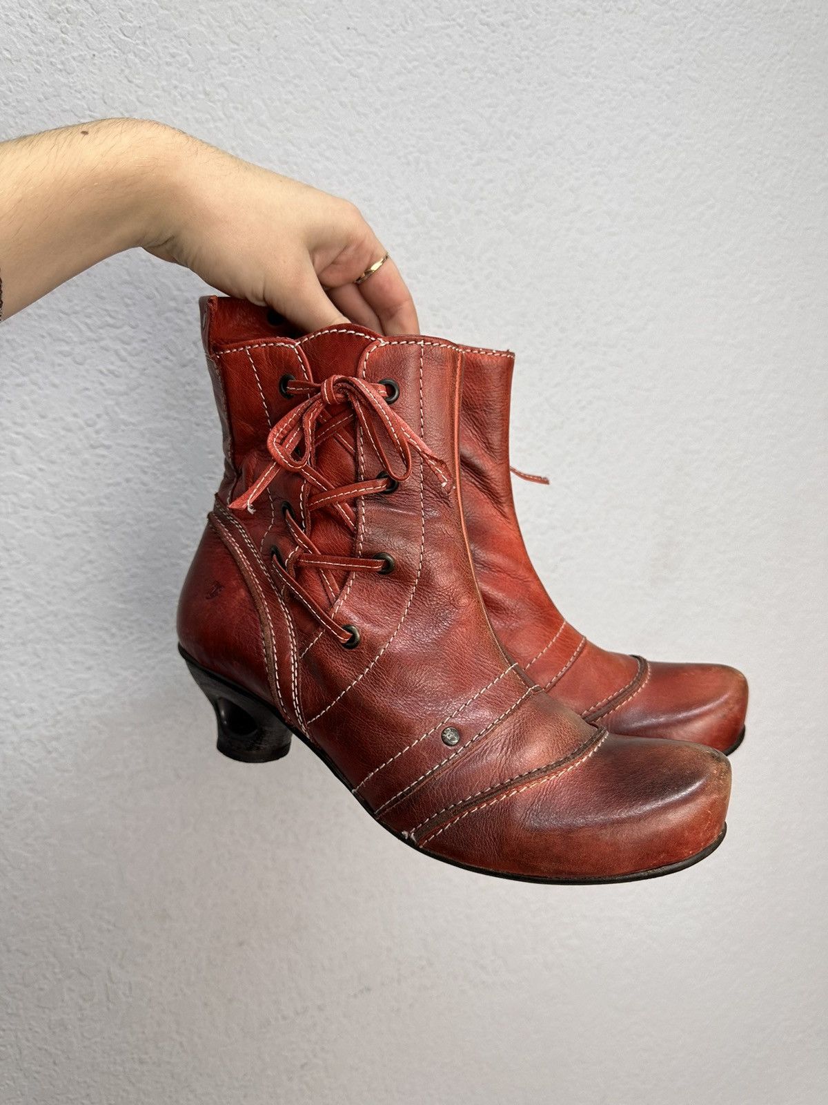 A.S.98 Leather RICK OWENS STYLE AVANT-GARDE Boots BROGUE Guidi LGB Size US 10 / IT 40 - 14 Thumbnail