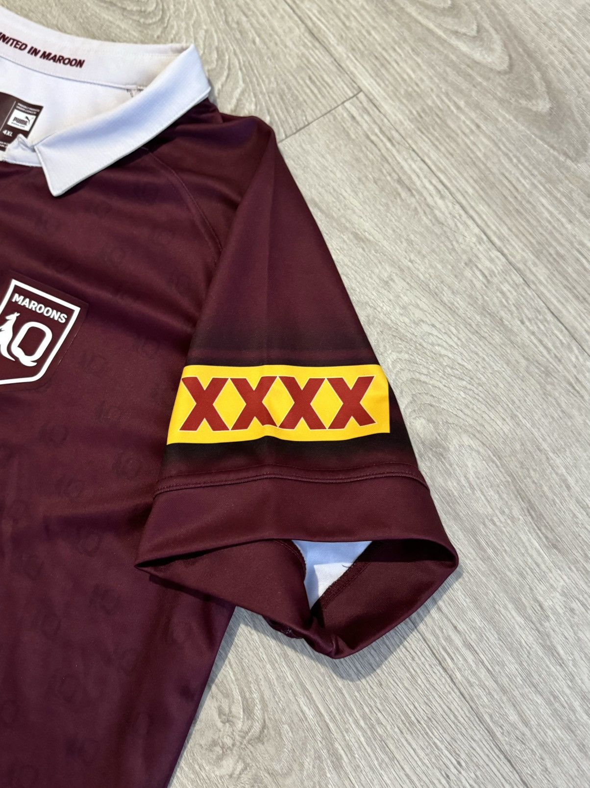 Canterbury of New Zealand 🔷Puma Queensland Maroons Rugby Shirt🔷 Size US XXL / EU 58 / 5 - 4 Thumbnail