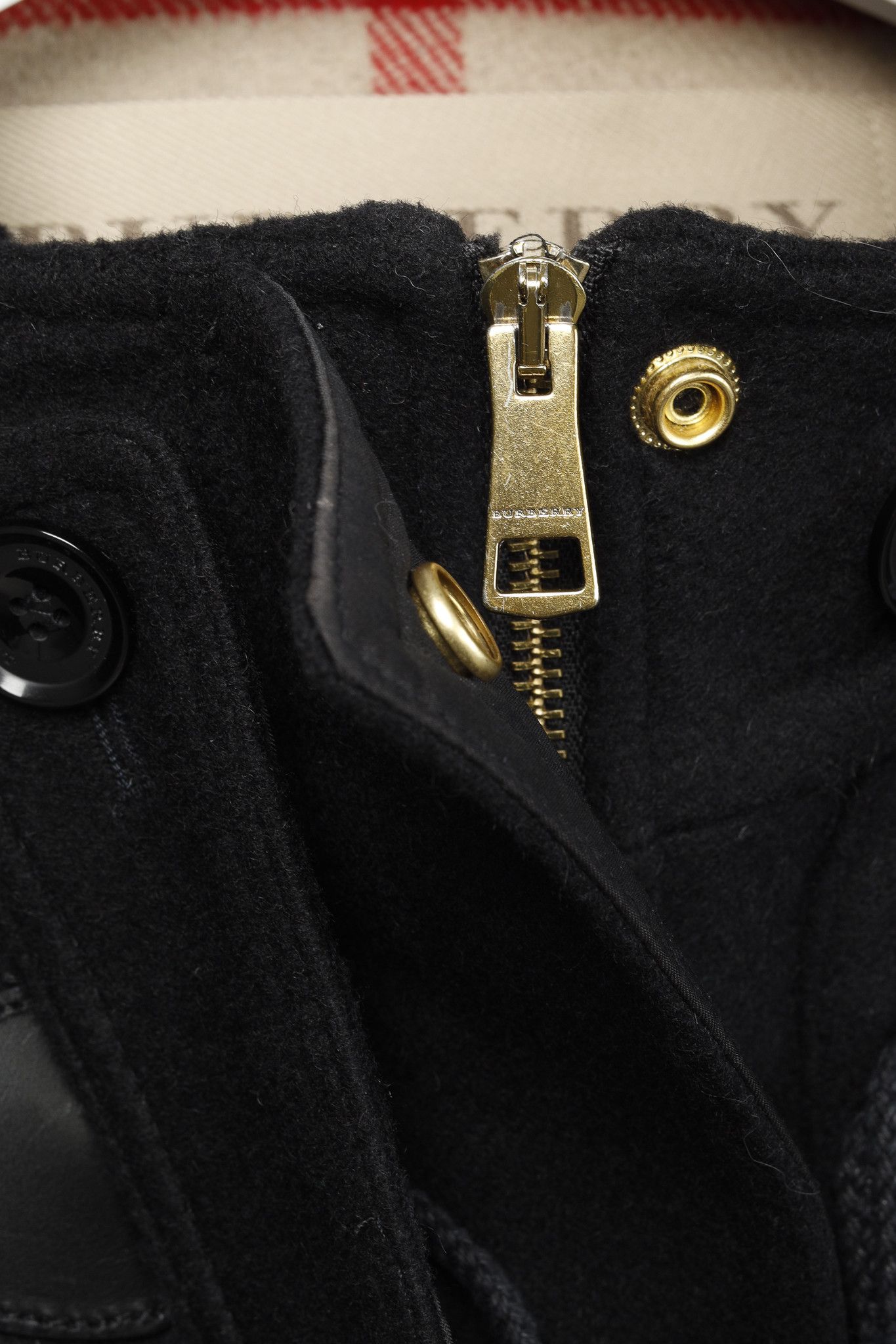 Burberry Burberry Brit Finsdale Black Wool Duffle Coat Size S / US 4 / IT 40 - 12 Thumbnail