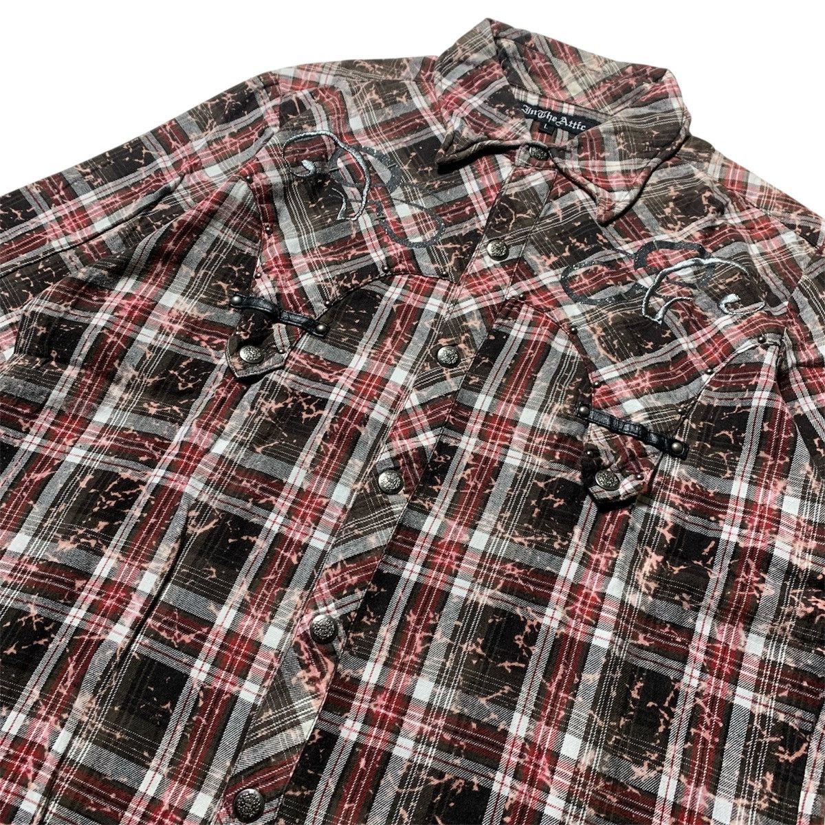 In The Attic × Japanese Brand × Vintage In The Attic Embroidery Shirt Punk Gothic Cowboys Style Size US L / EU 52-54 / 3 - 10 Thumbnail