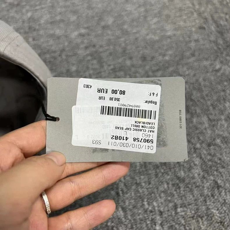 Balenciaga Balenciaga Cement grey monogram logo embroidered baseball c Size ONE SIZE - 3 Thumbnail