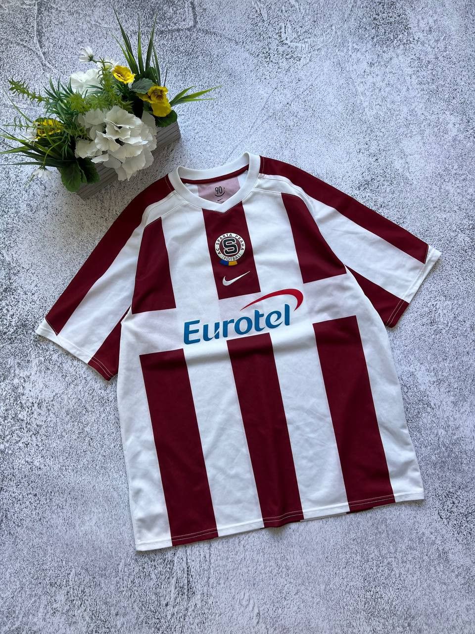 Nike SPARTA PRAHA AWAY FOOTBALL SHIRT 2004/05 SOCCER JERSEY RARE Size US L / EU 52-54 / 3 - 16 Thumbnail
