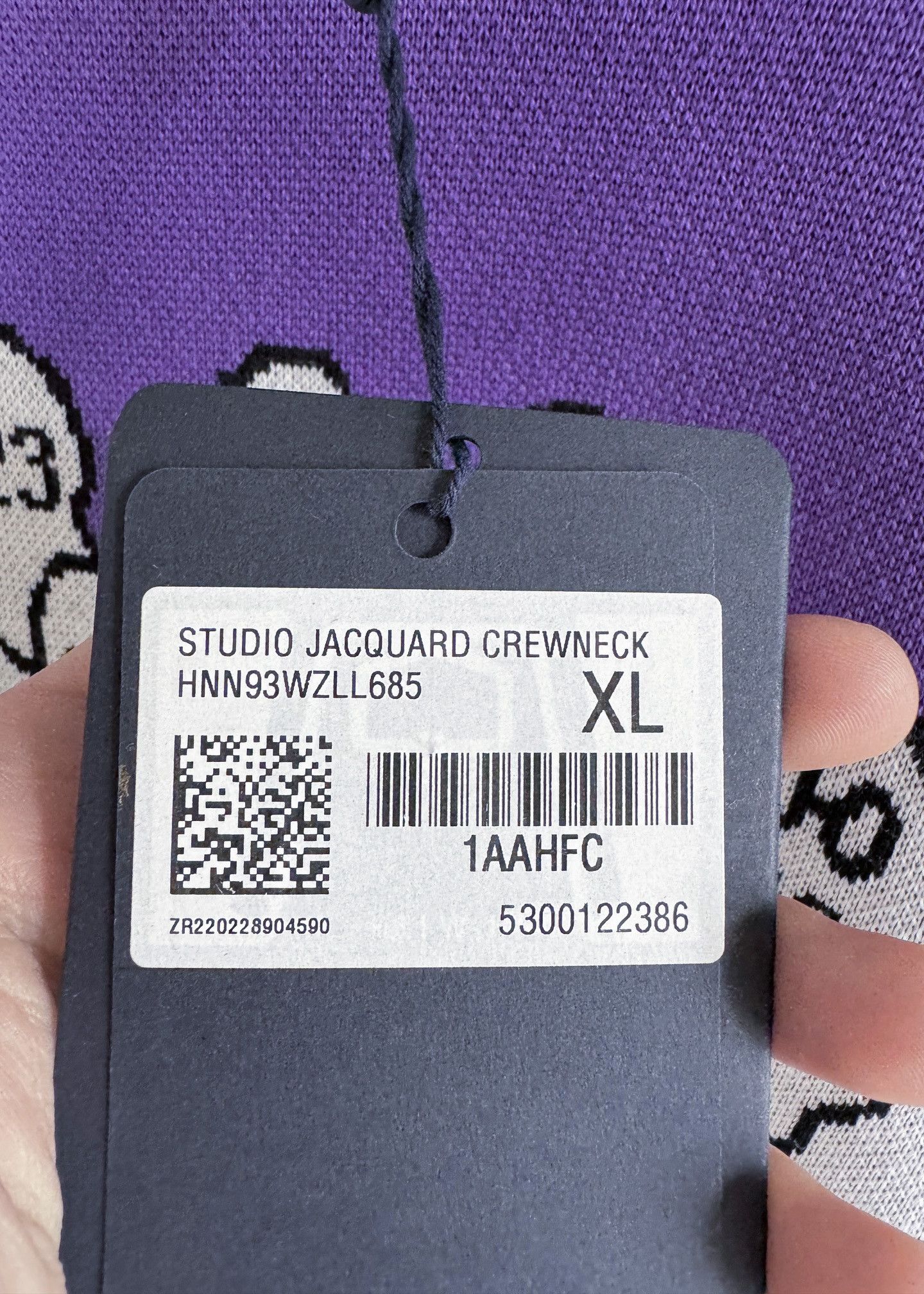 Louis Vuitton Louis Vuitton SS20 Studio Jacquard Purple Wool Sweater Size US XL / EU 56 / 4 - 6 Thumbnail