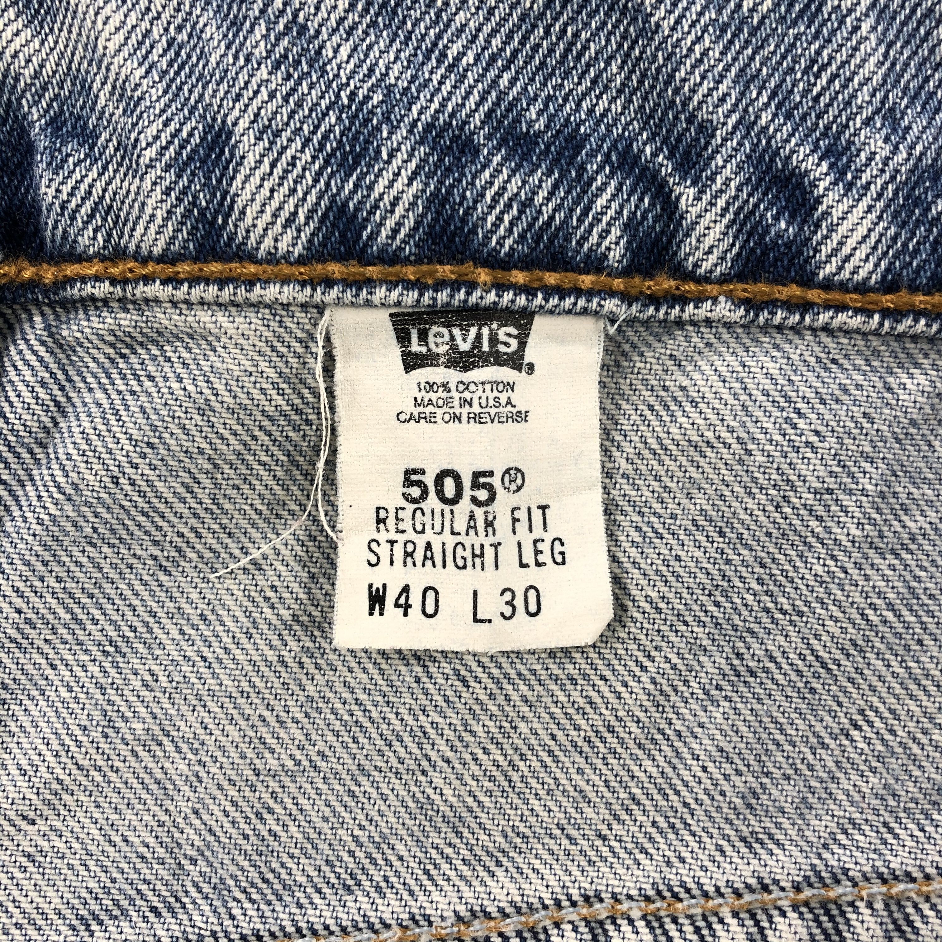 Levi's Light Washed 90s Vintage Levis 505 Jeans-J1116 Size US 38 / EU 54 - 10 Thumbnail