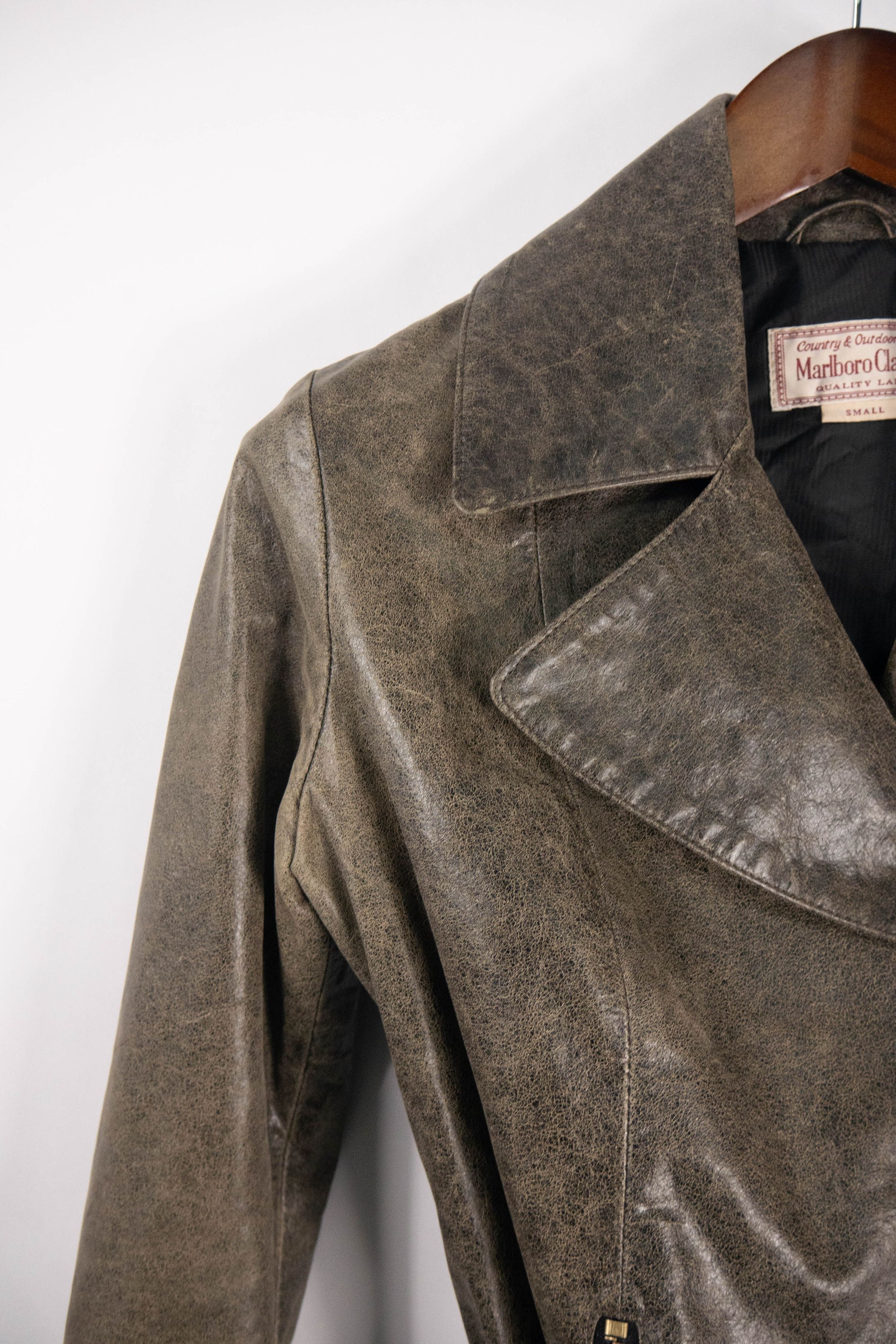 Marlboro × Vintage Marlboro leather jacket genuine horsehide biker style Size S / US 4 / IT 40 - 3 Thumbnail