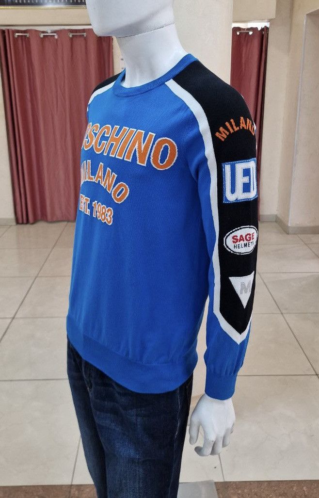 Moschino Moschino Couture Sweatshirt with Logo Print Orange Blue Size US M / EU 48-50 / 2 - 3 Thumbnail