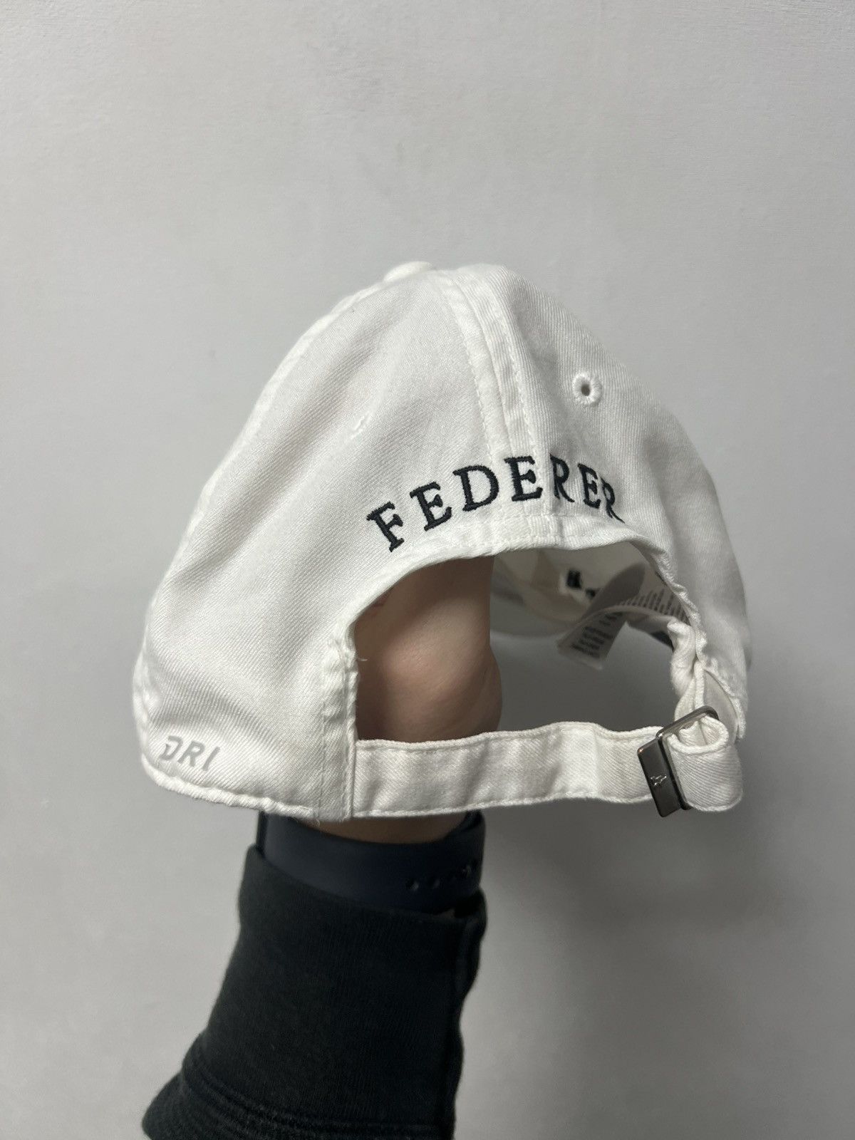 Nike Vintage Nike Roger Federer Cap Hat Swoosh Logo Y2K Drill Size ONE SIZE - 2 Thumbnail