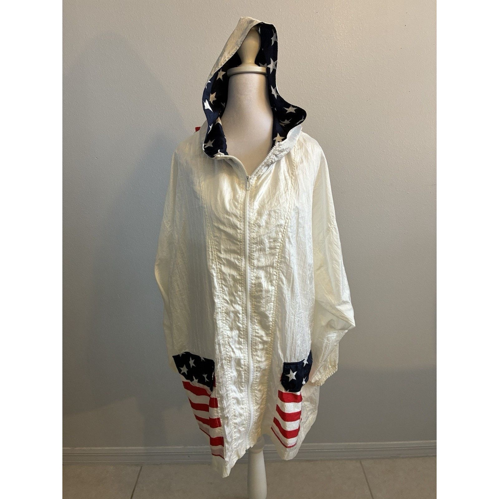 Other VTG 80s USA Flag Jacket Convert Backpack Parachute America L Size US L / EU 52-54 / 3 - 10 Thumbnail