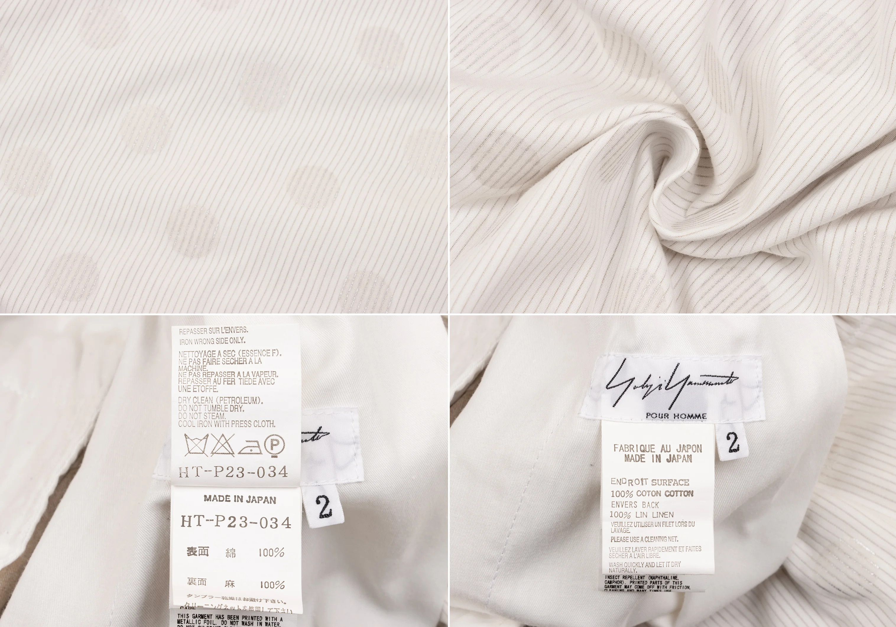 Yohji Yamamoto Yohji Yamamoto Linen Cotton Dot Stripe Pants Size US 32 / EU 48 - 18 Thumbnail