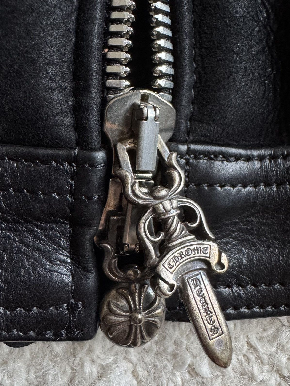 Chrome Hearts CHROME HEARTS black lambskin fur coat Size US L / EU 52-54 / 3 - 5 Thumbnail
