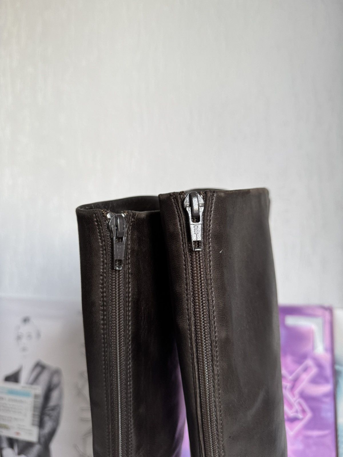 Helmut Lang Archive Helmut Lang Leather Knee Boots 2000s Luxury Design Size US 9.5 / IT 39.5 - 7 Thumbnail