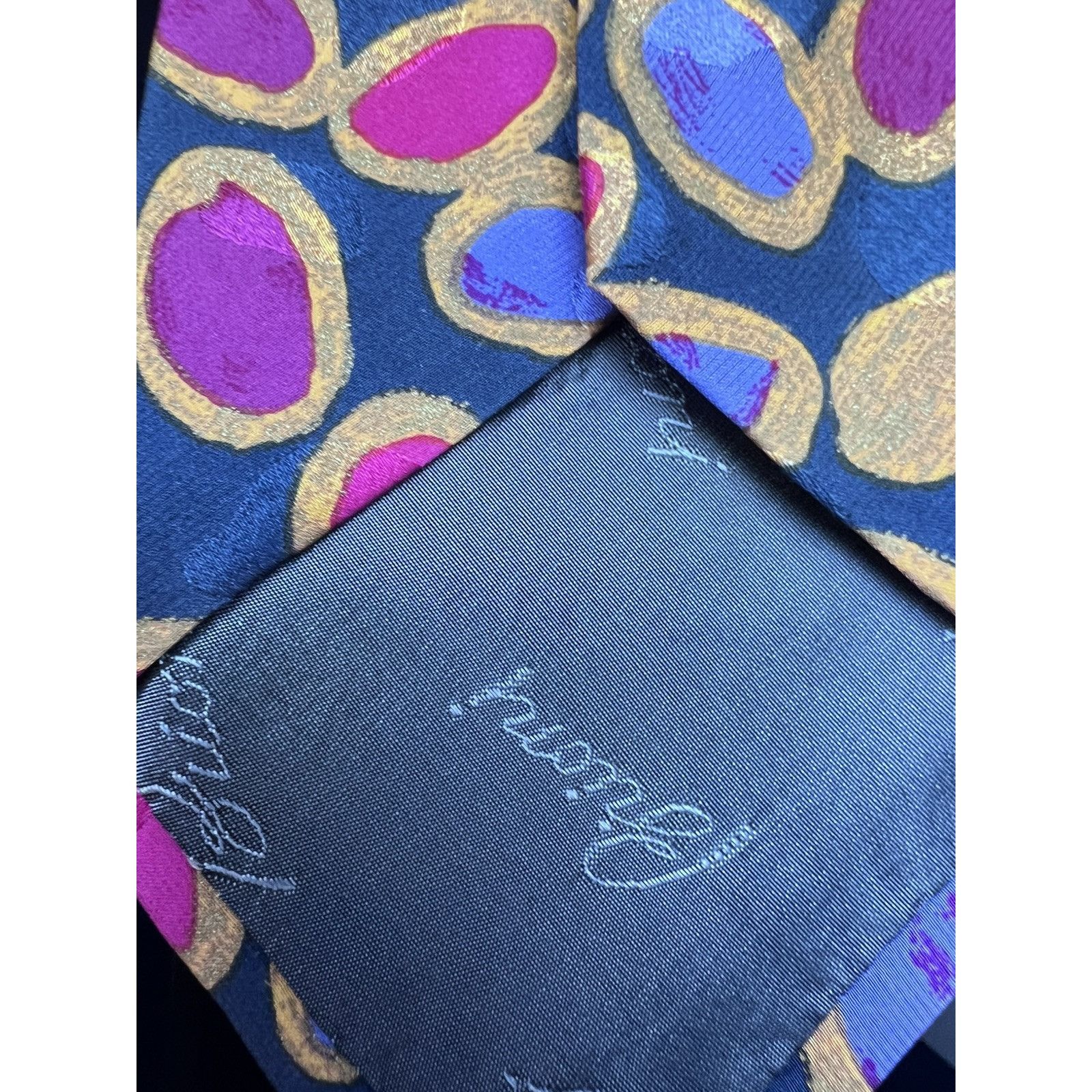 Brioni Vtg BRIONI Mens Silk Dress Tie Made In Italy Watercolor Polk Size ONE SIZE - 5 Thumbnail