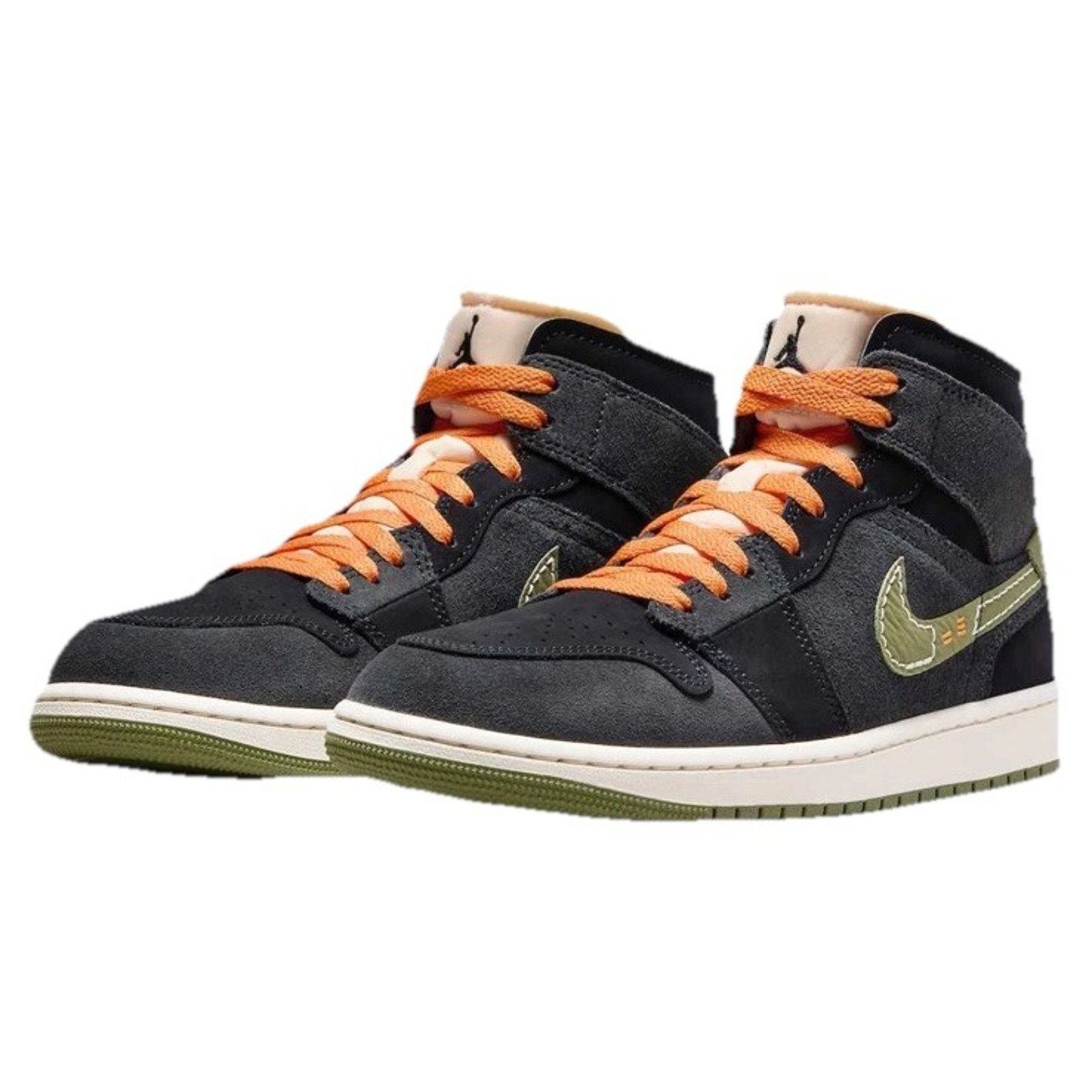 Nike NIKE AIR JORDAN 1 Mid SE Craft Shoes Anthracite Light Olive Size US 8 / EU 41 - 1 Thumbnail