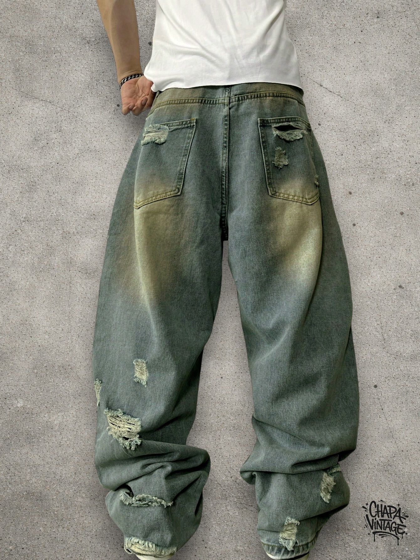 Vintage Distressed washed jeans Size US 32 / EU 48 - 4 Thumbnail