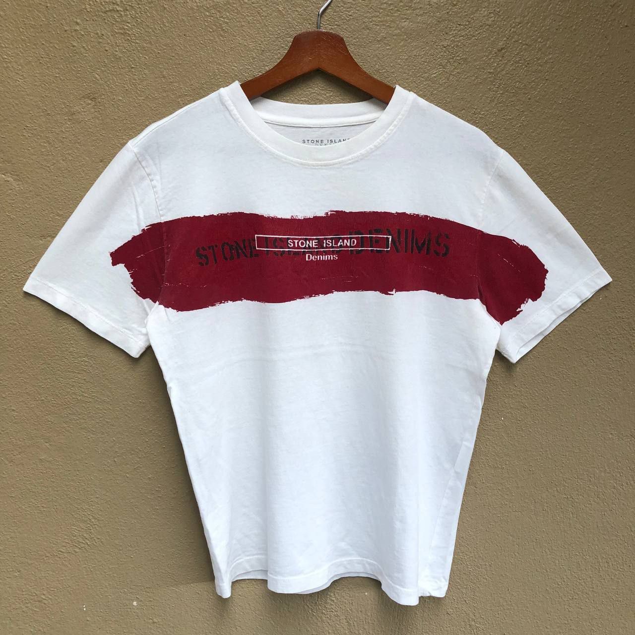 Stone Island 🔥Rare Vintage Stone Island Denims Spellout Tshirt Size US S / EU 44-46 / 1 - 1 Thumbnail