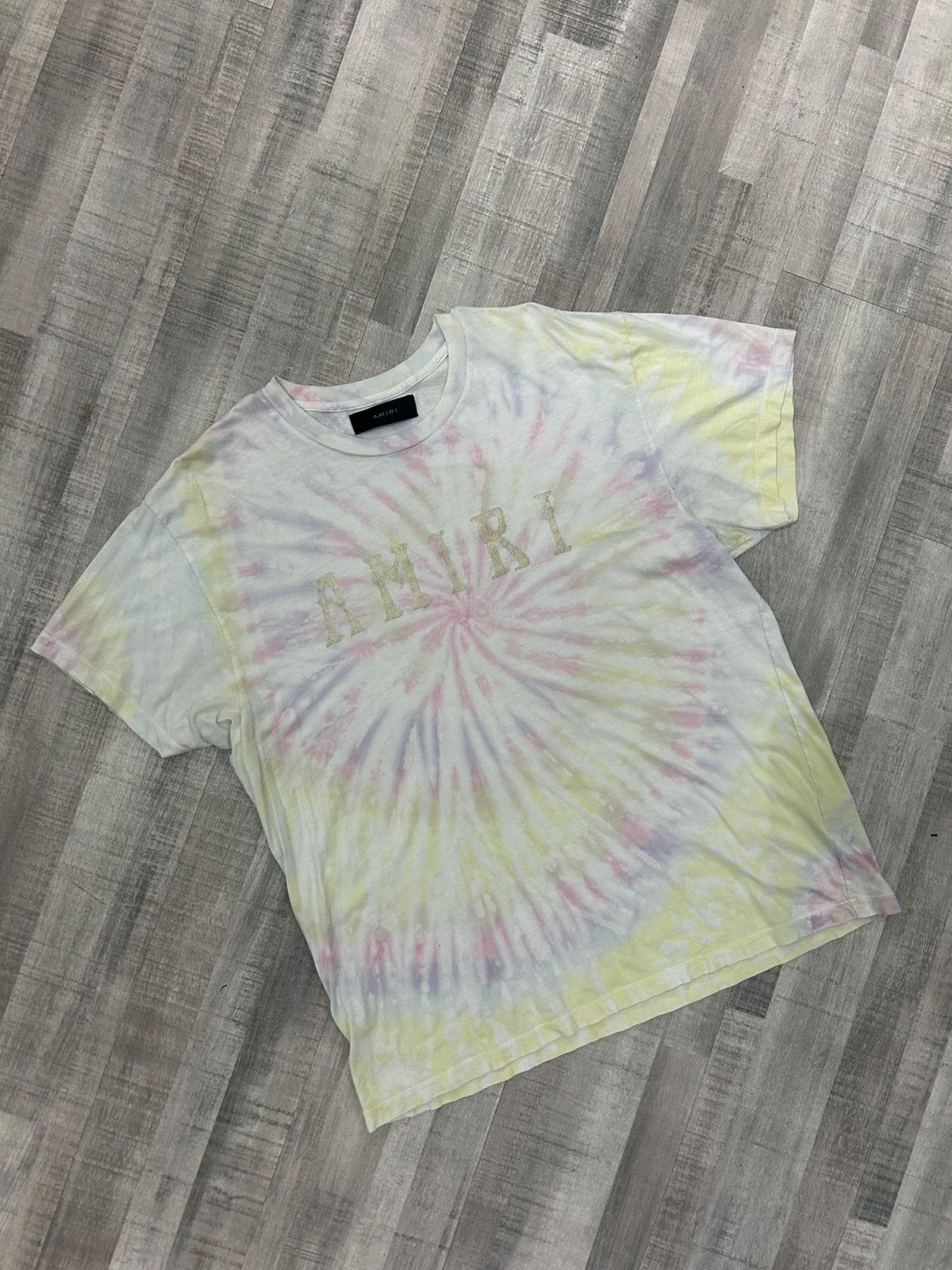 Amiri Tie Dye Spellout Tee