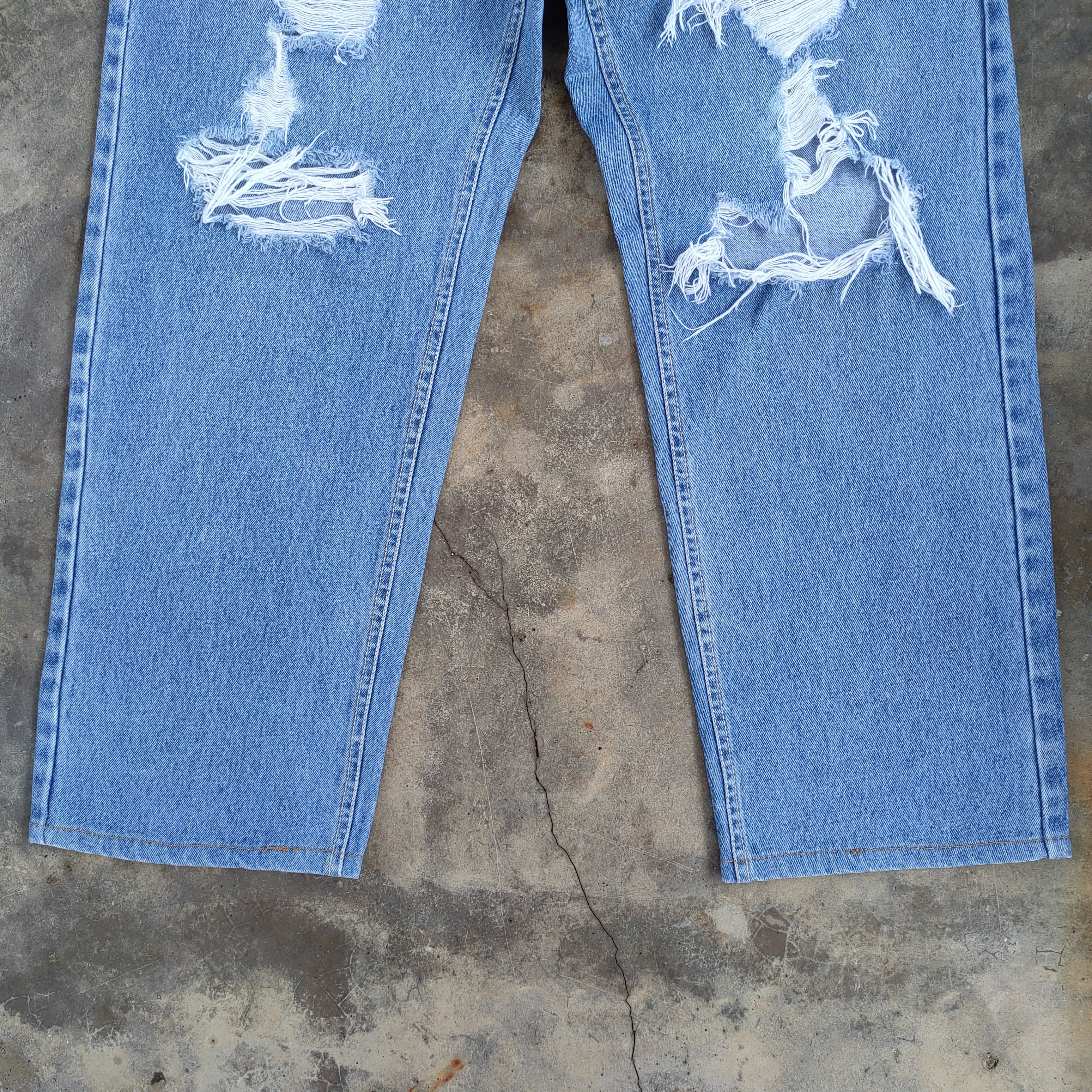 Southpole VINTAGE SOUTH POLE FADED DISTRESSED JEANS DENIM PANTS Size US 30 / EU 46 - 4 Thumbnail