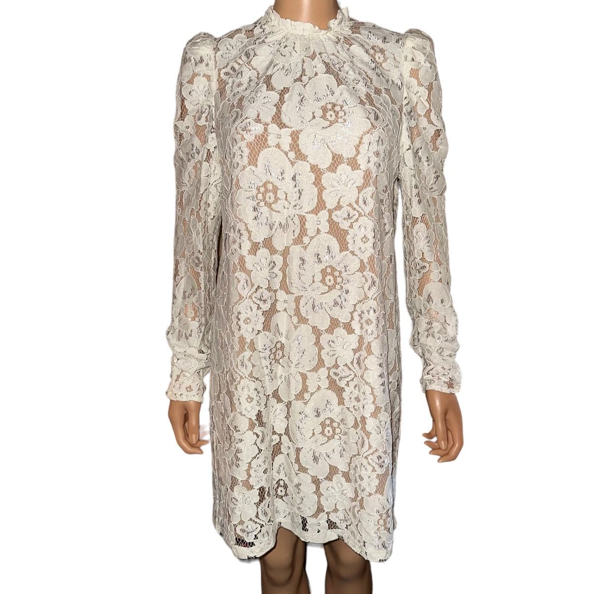 Wayf Emma puff sleeve lace dress