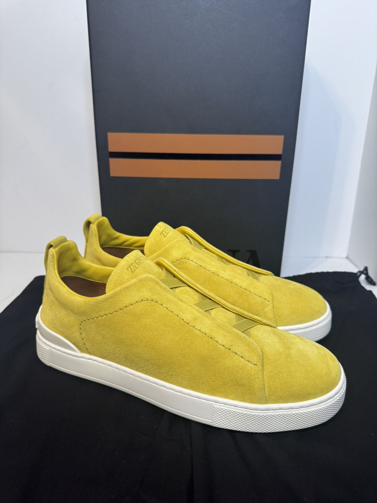 Ermenegildo Zegna LHSOY-S4667Z-MAR Suede Triple Stitch