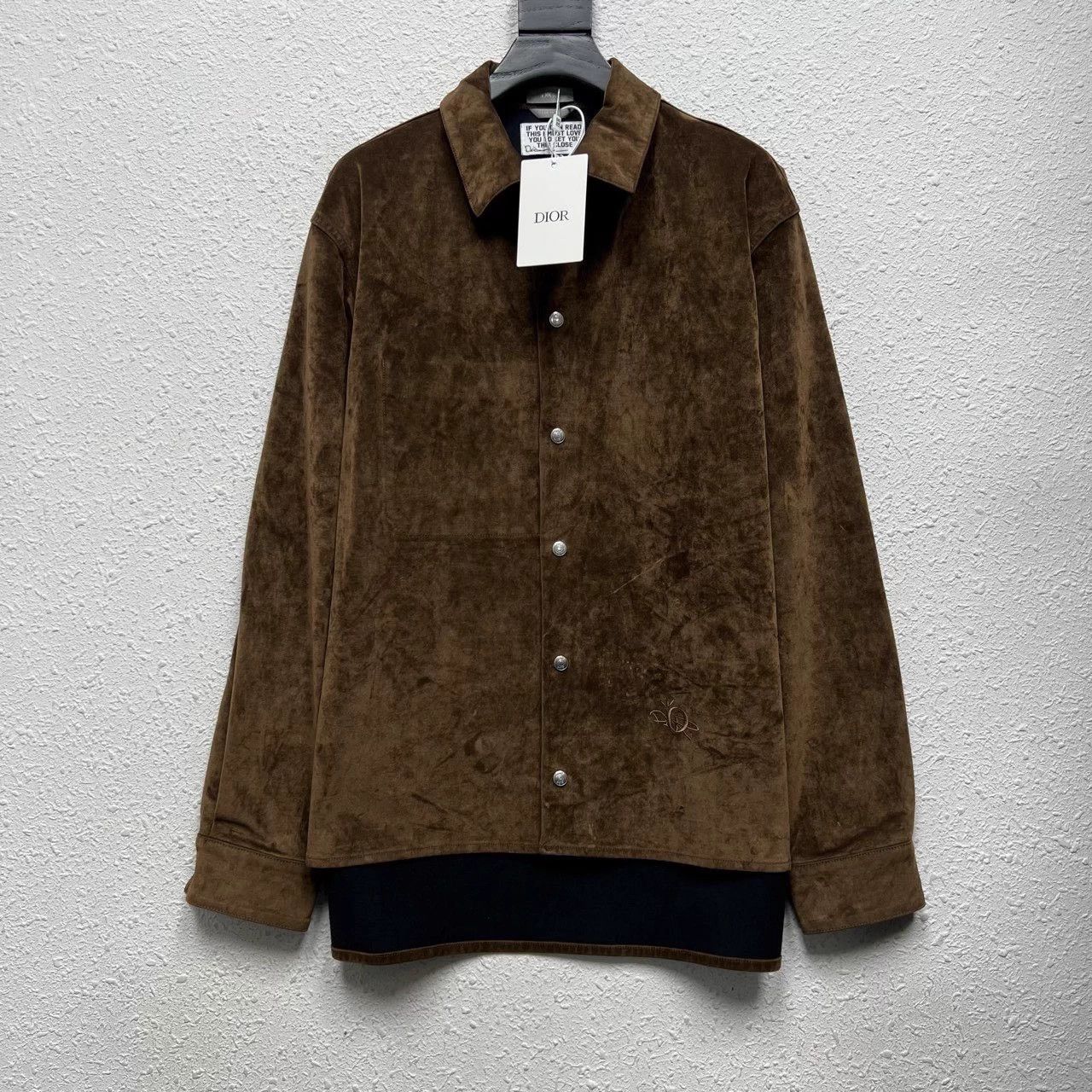 Dior DIOR x TS Embroidered Suede Brown Jacket Size US M / EU 48-50 / 2 - 1 Thumbnail