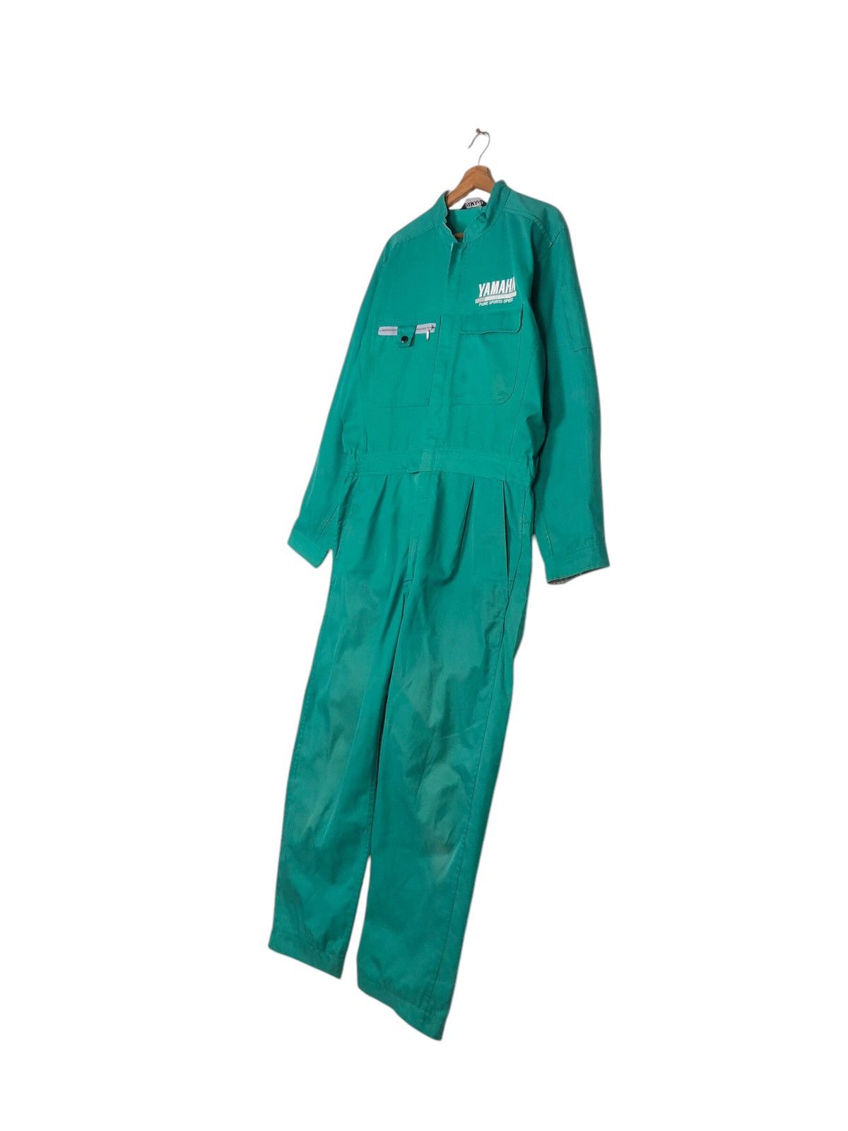 Japanese Brand 📌Vintage Coverall Worker Racing Yamaha Big Logo Spell Out Size US 36 / EU 52 - 3 Thumbnail