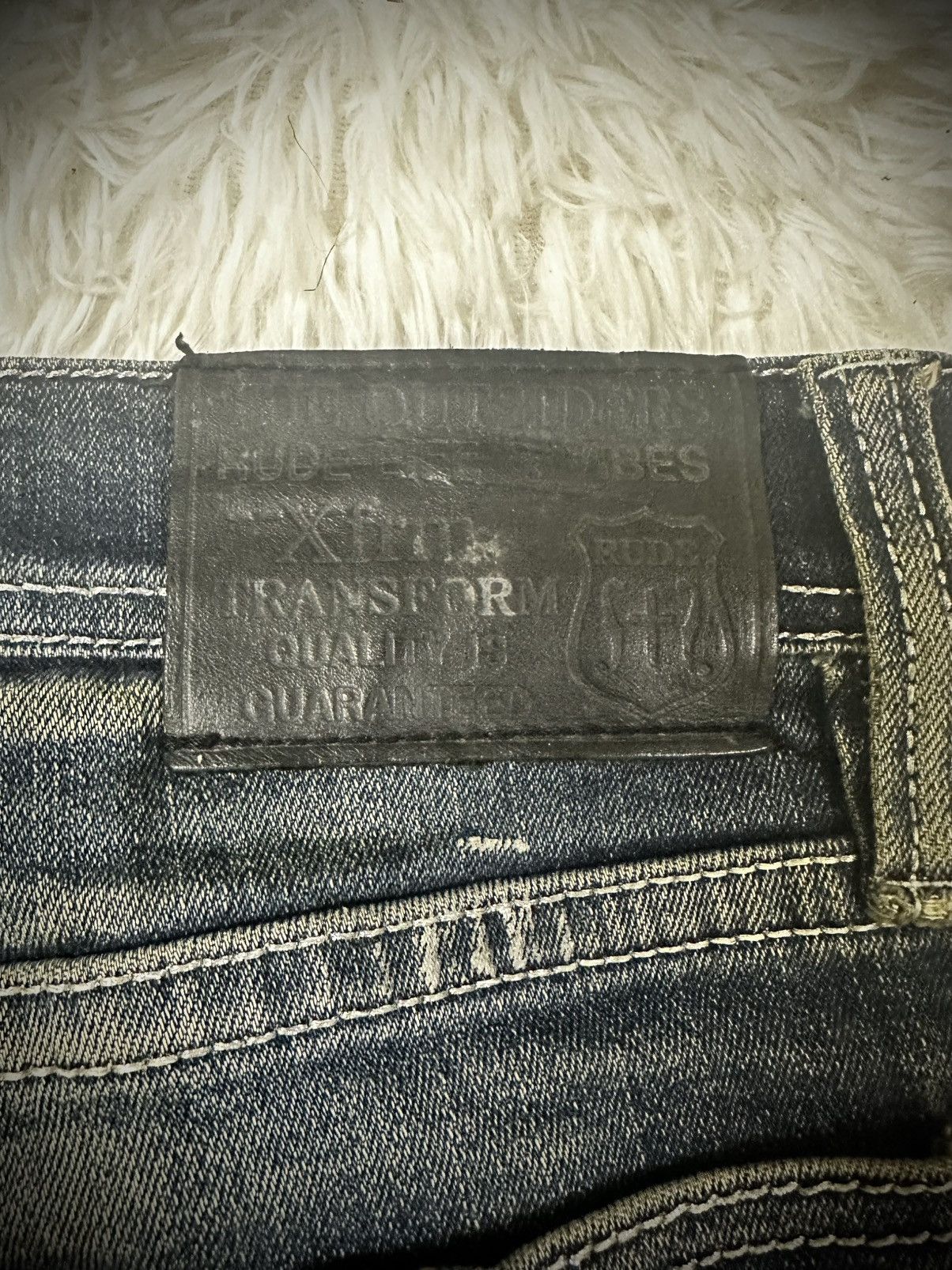 Japanese Brand Rare 2000s XFRM Distressed Washed Denim Jeans Size US 29 - 10 Thumbnail