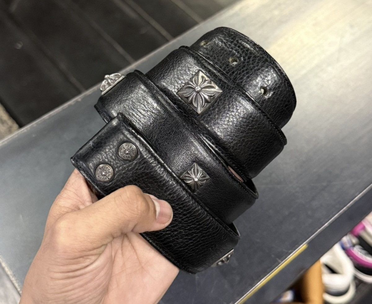 Chrome Hearts Chrome Heart Pyramid Studded Belt Strap Size 38 Calf Black Size 38 - 10 Thumbnail